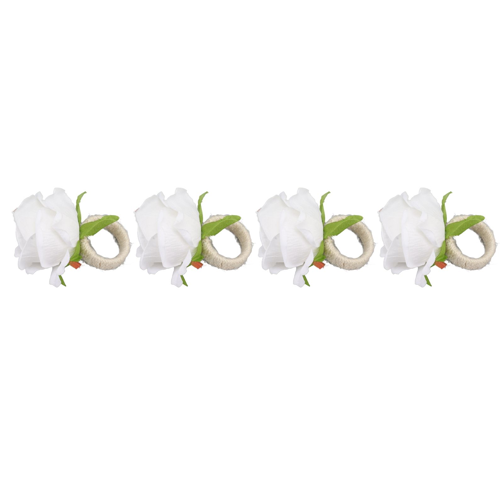 4PCS Rose Napkin Ring Simulated Plastic Reusable Vine Design Napkin Holder view 8