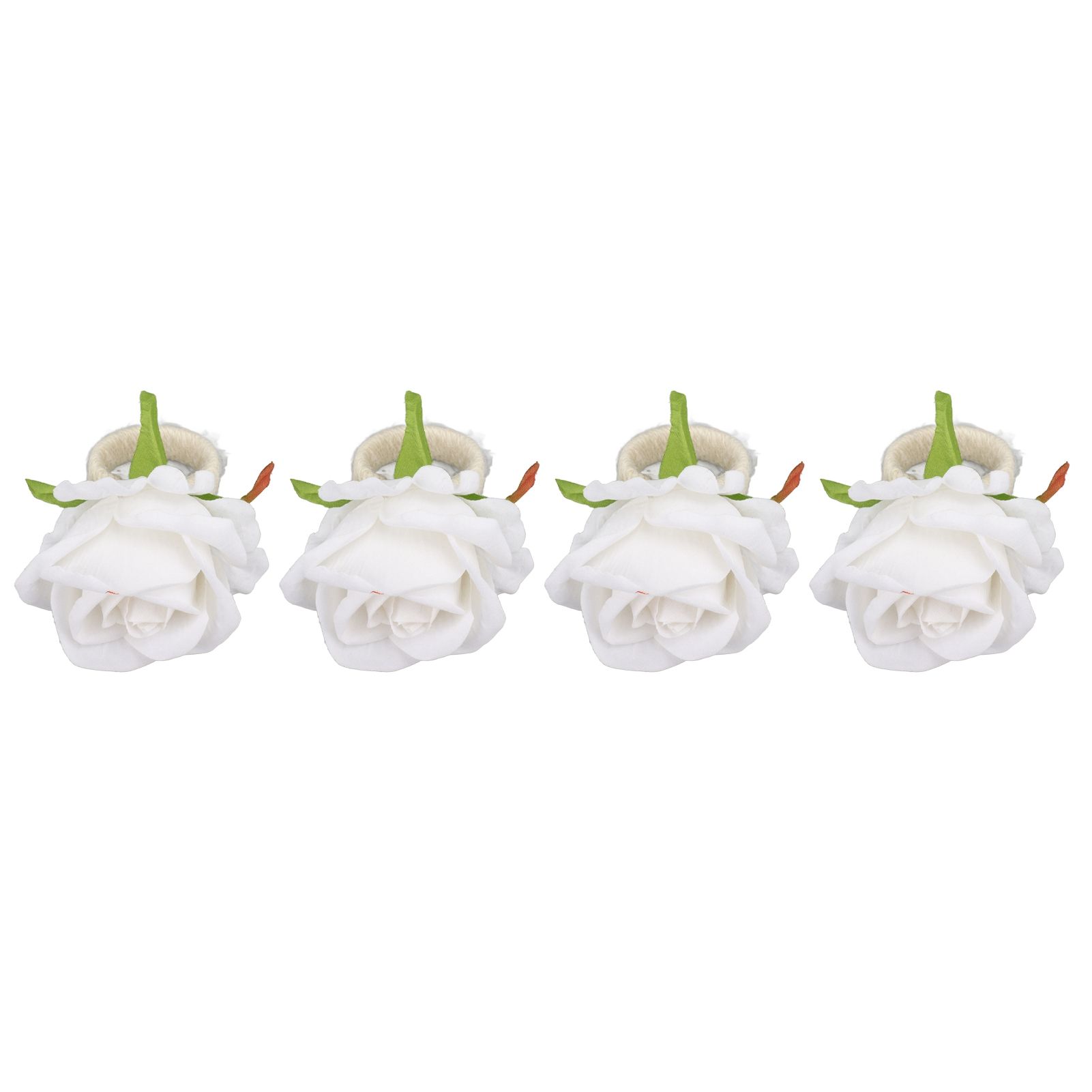 4PCS Rose Napkin Ring Simulated Plastic Reusable Vine Design Napkin Holder view 9