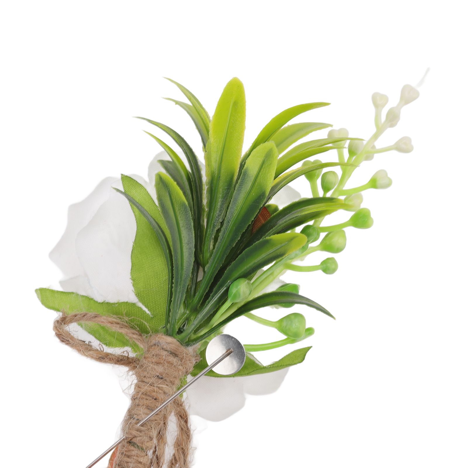 5PCS Wedding Boutonniere Pin Fixed Plastic Artificial Flower Corsage for Bride view 13