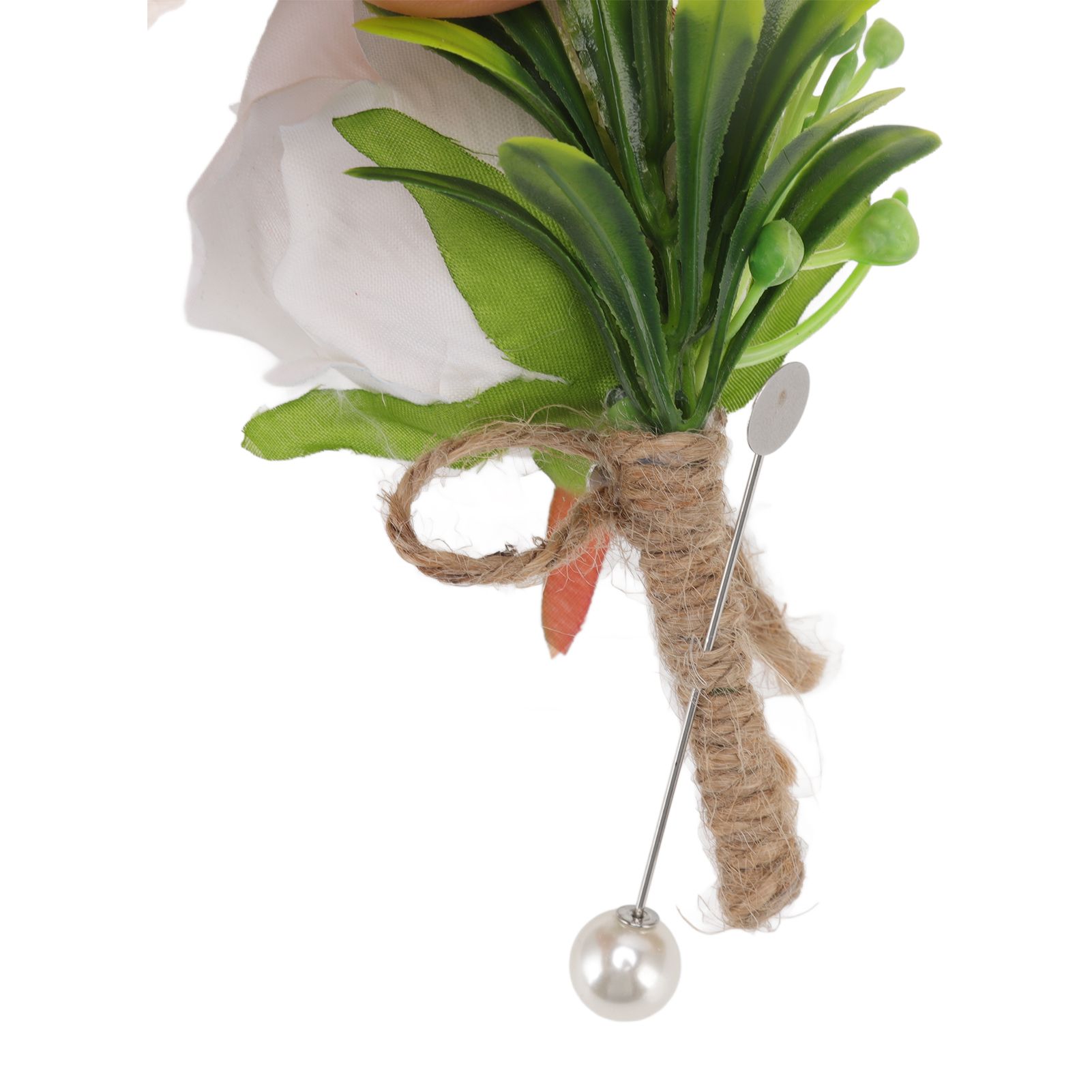 5PCS Wedding Boutonniere Pin Fixed Plastic Artificial Flower Corsage for Bride view 14