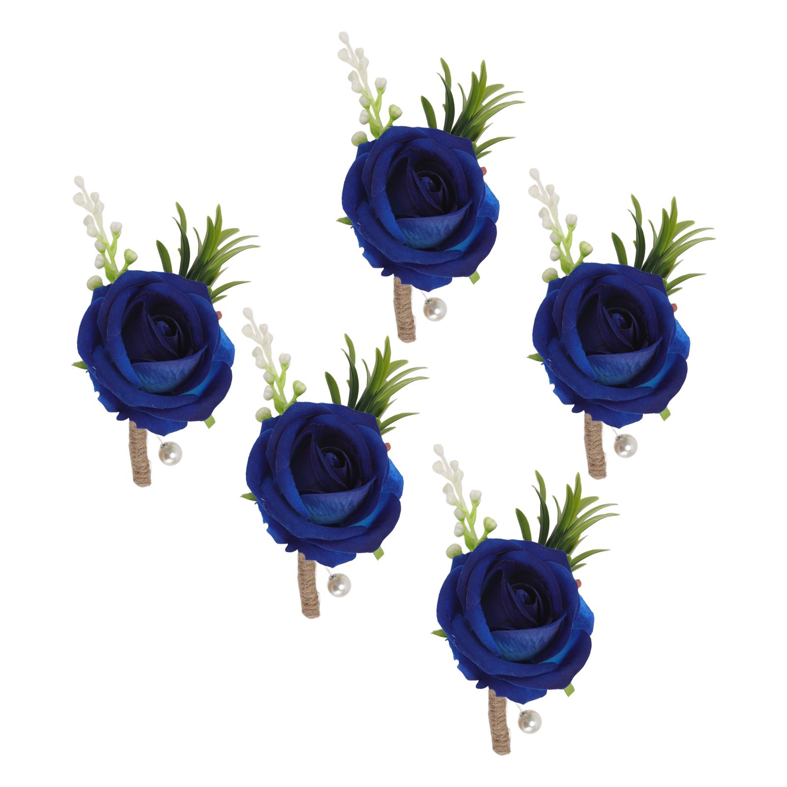 5PCS Wedding Boutonniere Pin Fixed Plastic Artificial Flower Corsage for Bride view 6