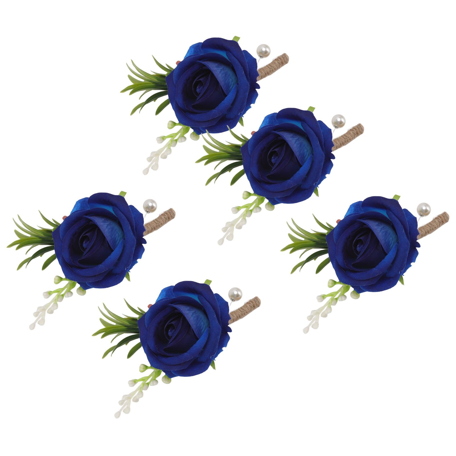 5PCS Wedding Boutonniere Pin Fixed Plastic Artificial Flower Corsage for Bride view 7