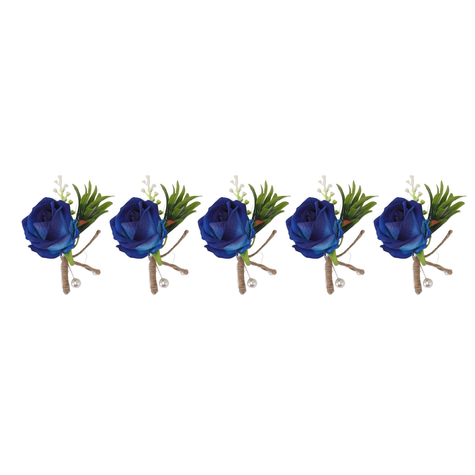 5PCS Wedding Boutonniere Pin Fixed Plastic Artificial Flower Corsage for Bride view 8