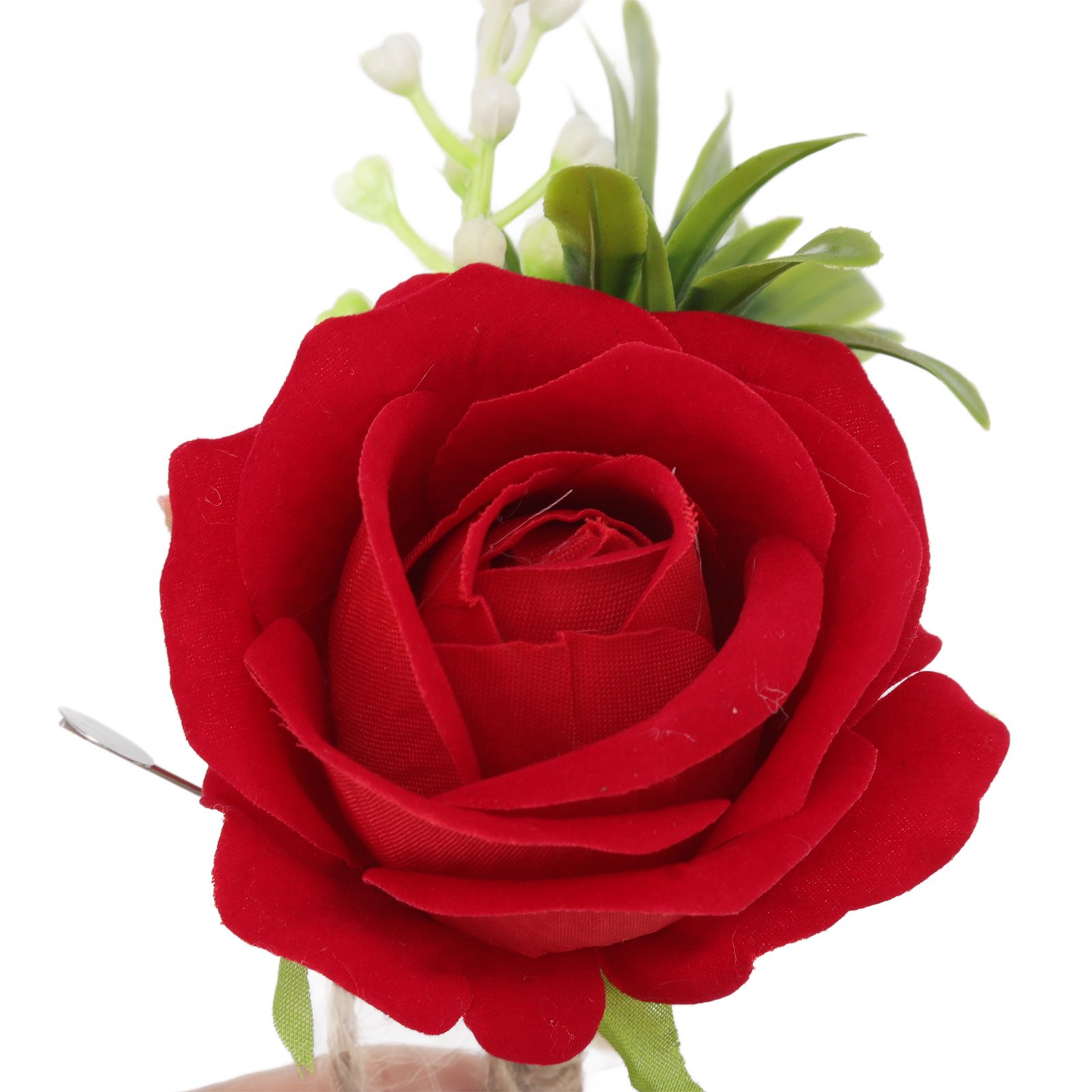 5PCS Wedding Boutonniere Pin Fixed Plastic Artificial Flower Corsage for Bride view 13