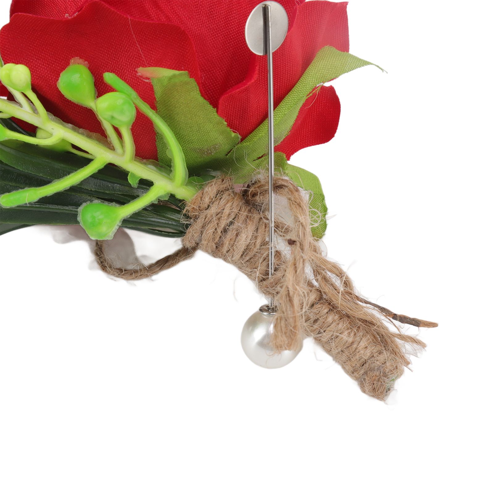 5PCS Wedding Boutonniere Pin Fixed Plastic Artificial Flower Corsage for Bride view 15