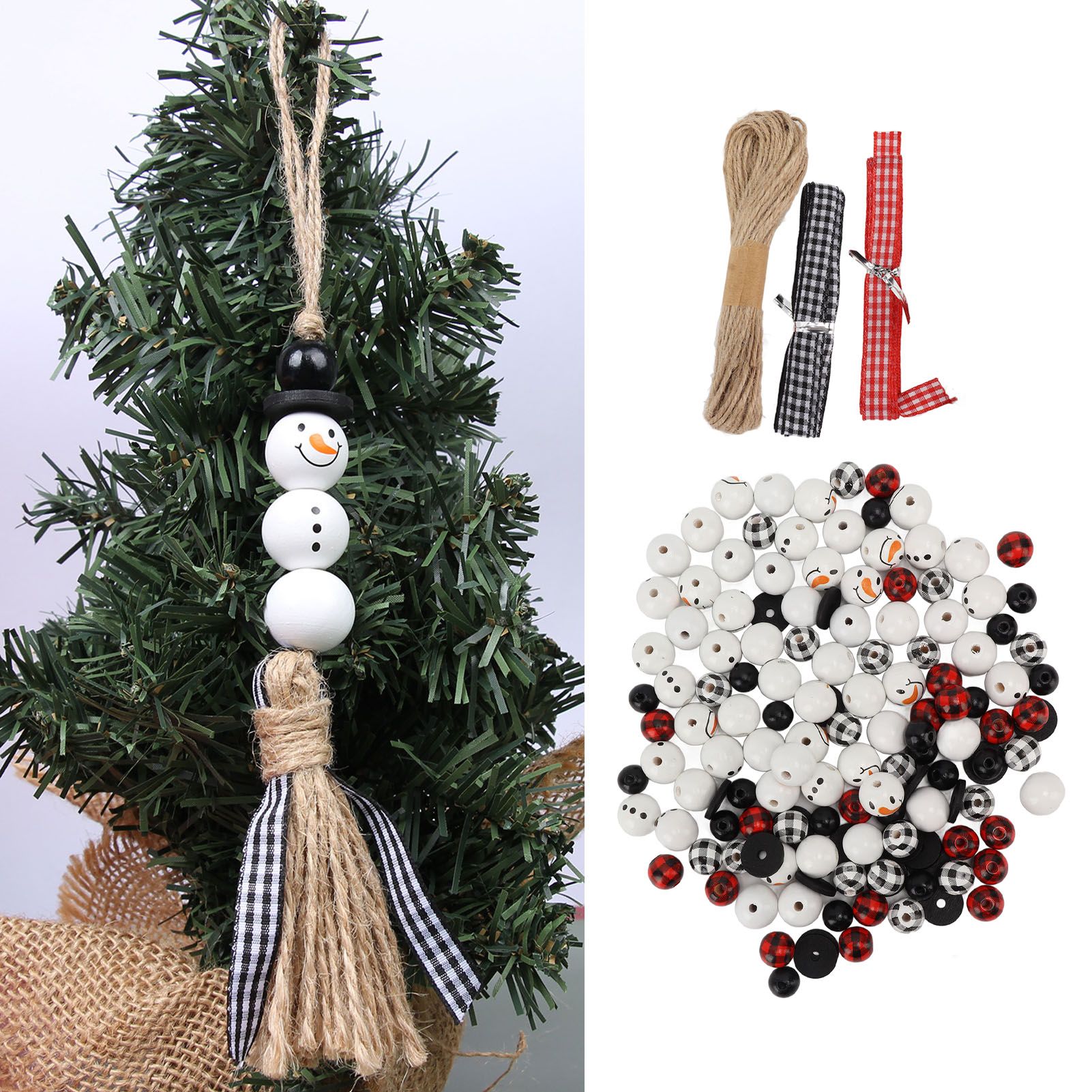 Christmas Beads Ornament DIY Making Printed Pattern Reliable Reusable view 12