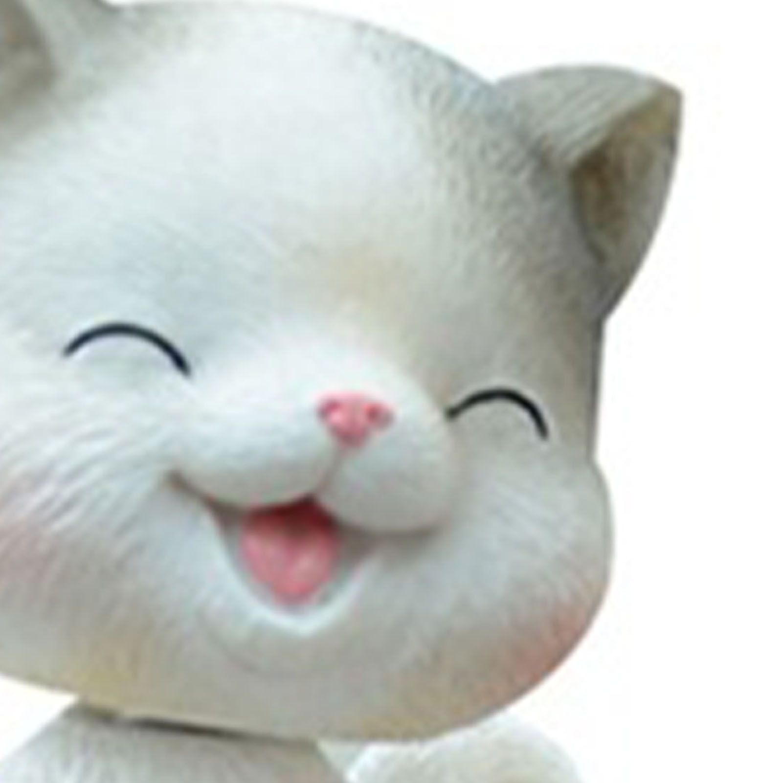 Car Dashboard Lucky Cat Decor Resin Shaking Head Cat Ornament Cute Cartoon view 9