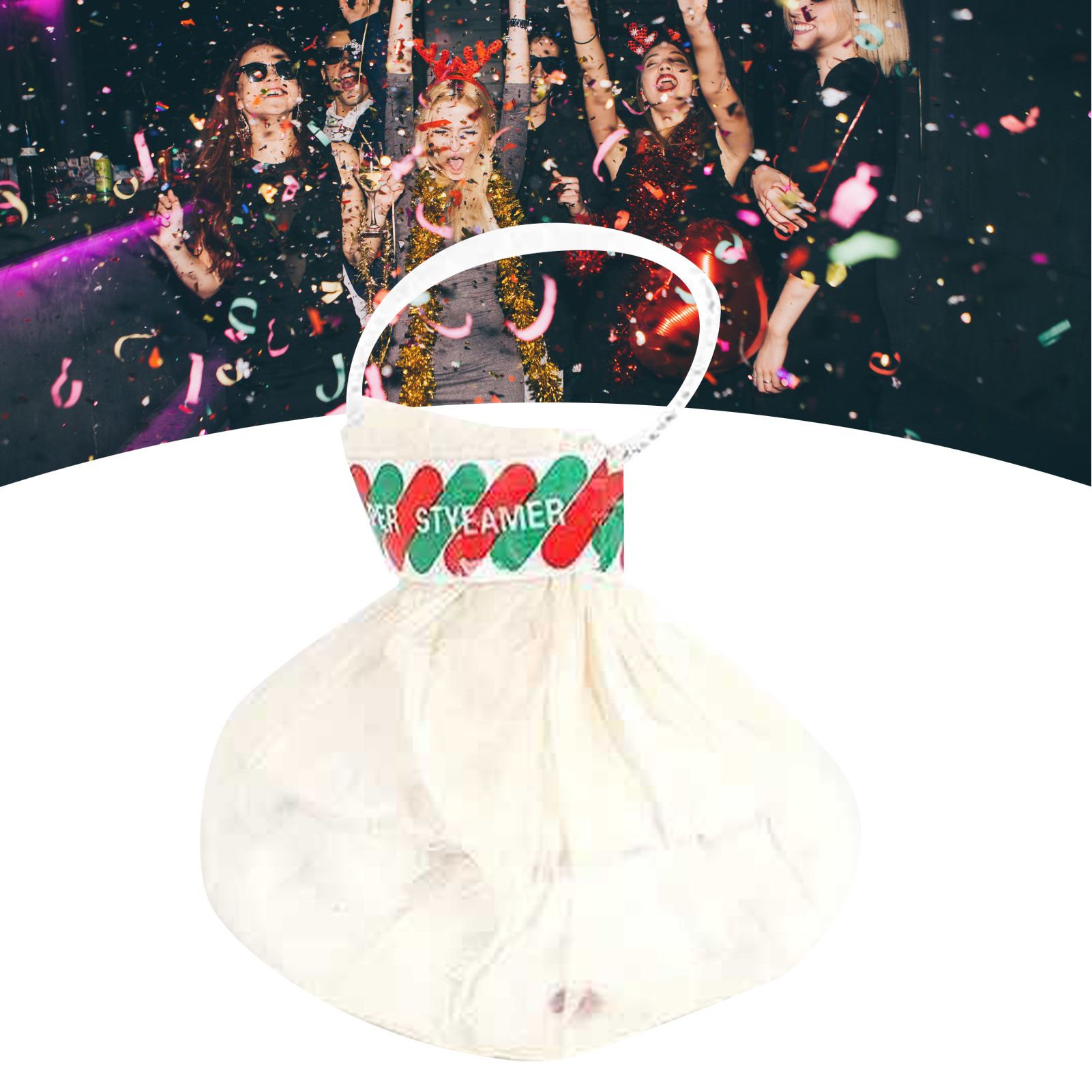 Streamer Popper Hand Throw Paper Cracker 30 Stripes Confetti Decor for Party view 6