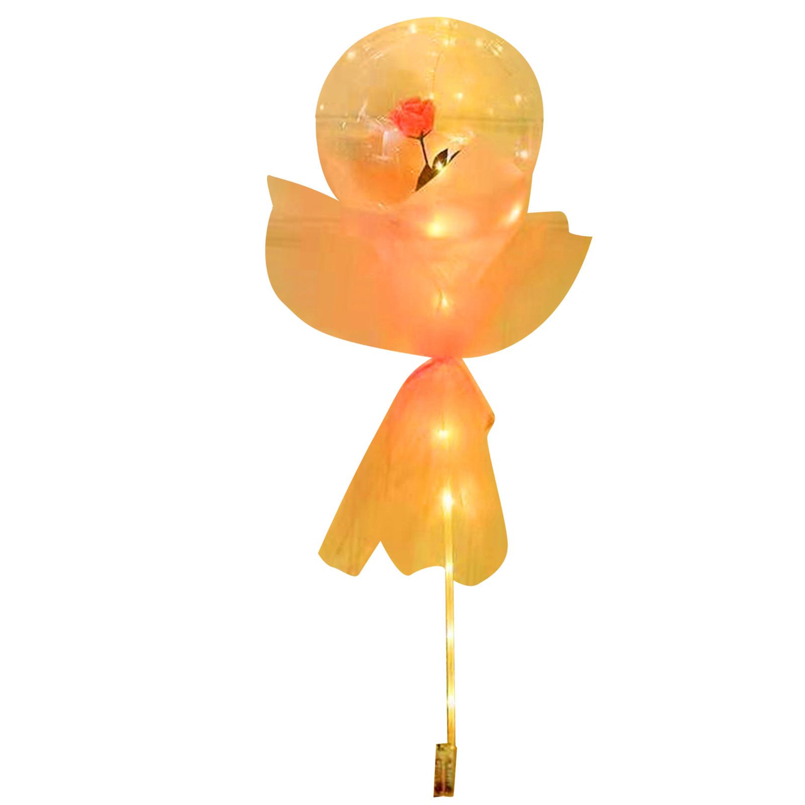 Luminous Balloon Rose Bouquet Transparent Ball Bouquet Valentines Day Gifts