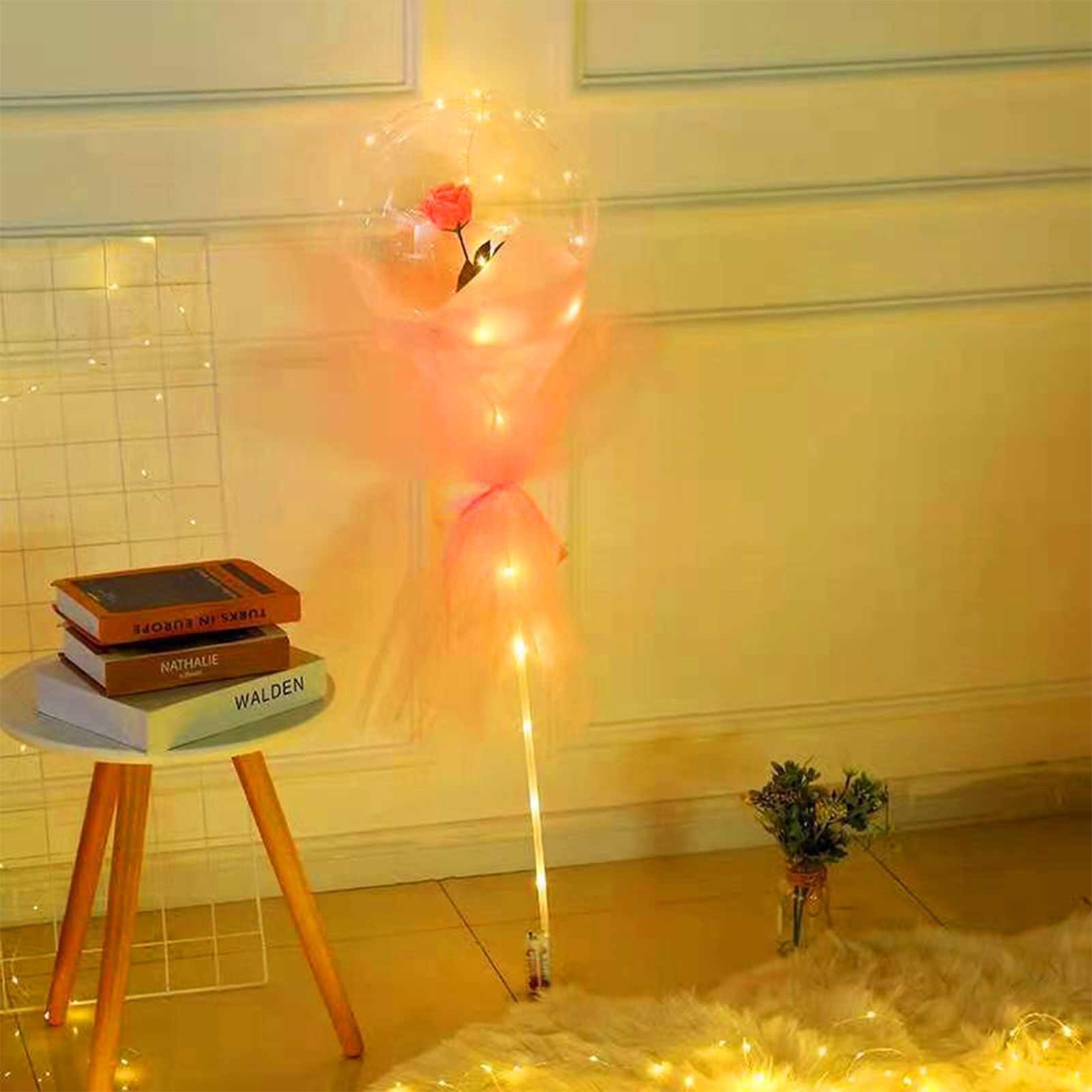 Luminous Balloon Rose Bouquet Transparent Ball Bouquet Valentines Day Gifts view 10