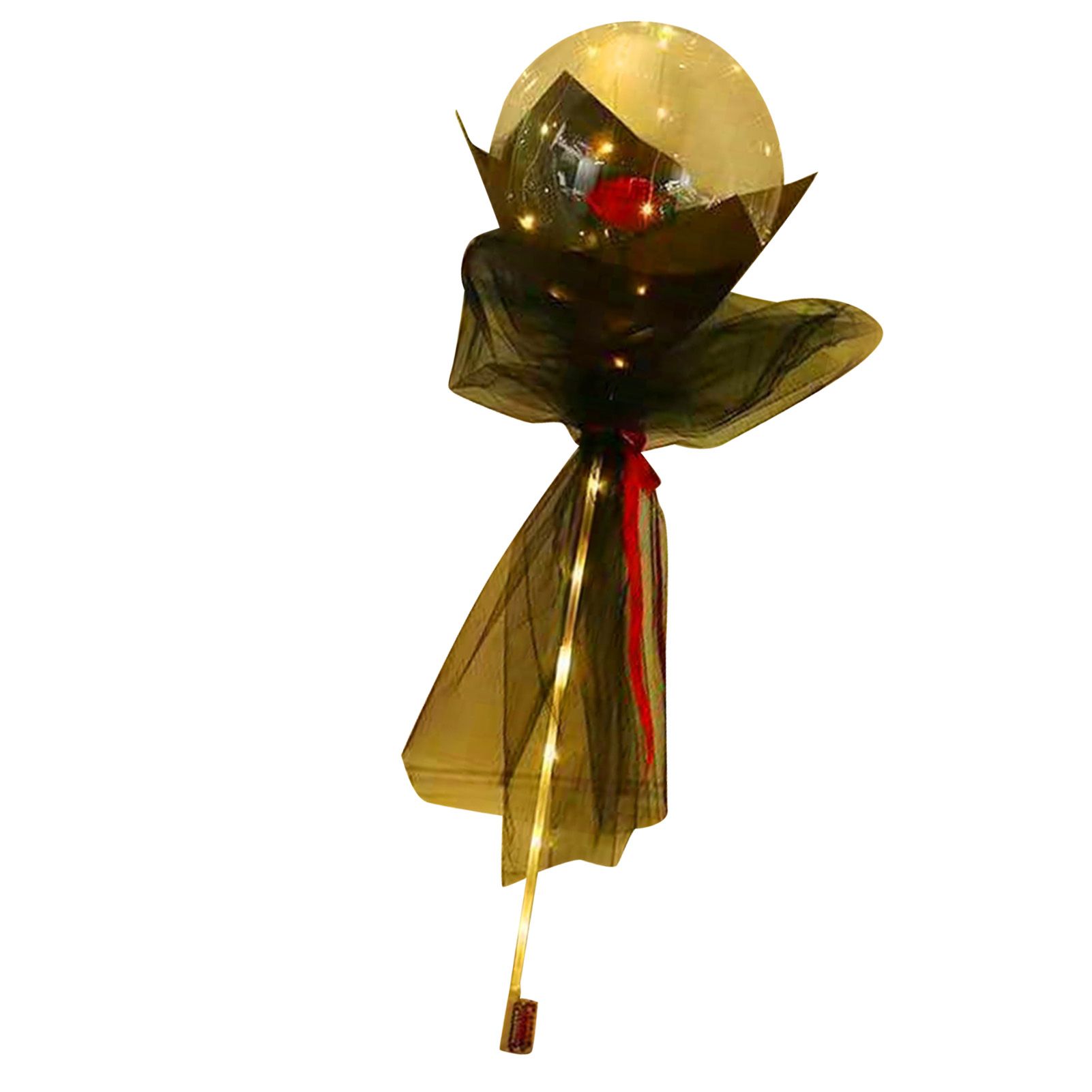 Luminous Balloon Rose Bouquet Transparent Ball Bouquet Valentines Day Gifts view 2