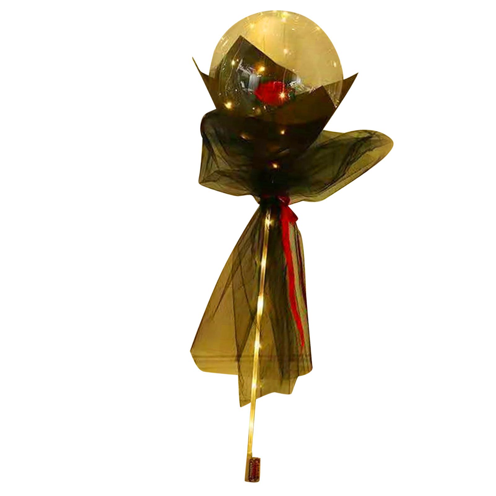 Luminous Balloon Rose Bouquet Transparent Ball Bouquet Valentines Day Gifts view 3