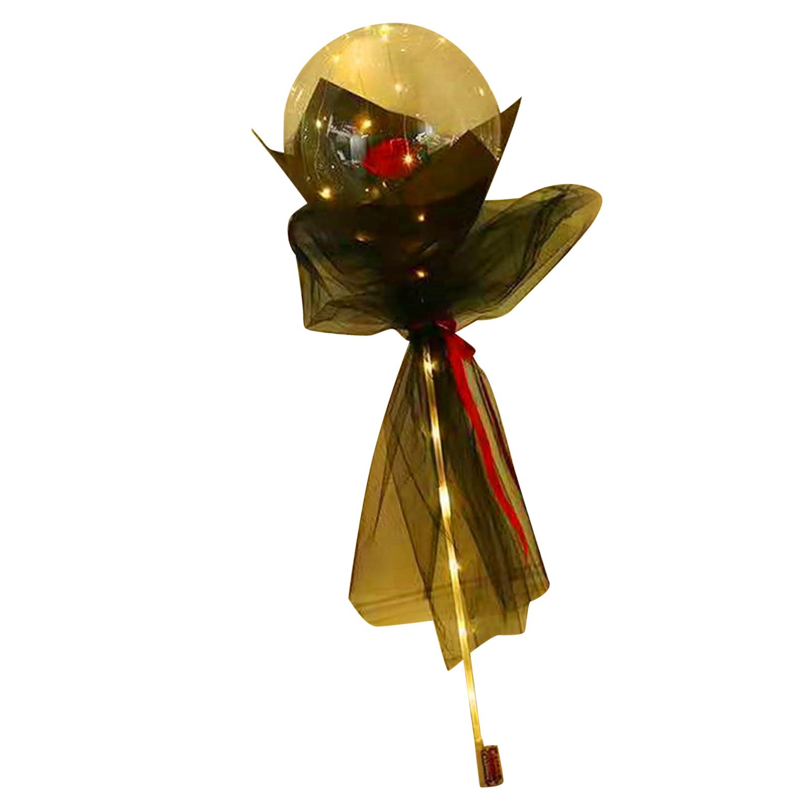 Luminous Balloon Rose Bouquet Transparent Ball Bouquet Valentines Day Gifts view 4