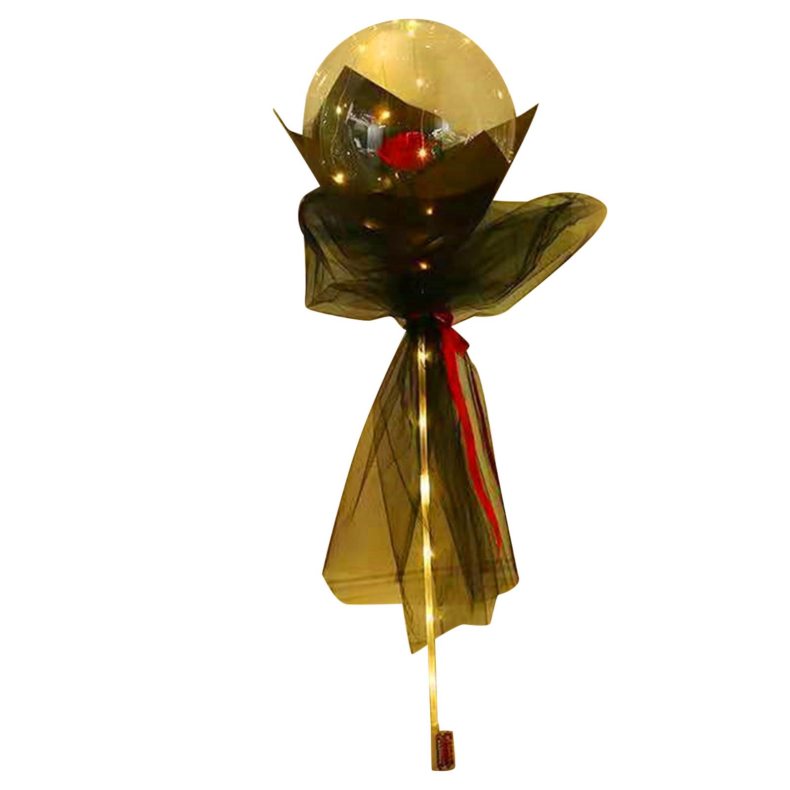 Luminous Balloon Rose Bouquet Transparent Ball Bouquet Valentines Day Gifts view 11