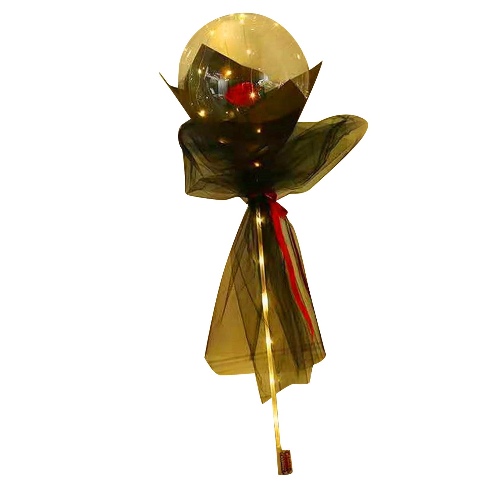 Luminous Balloon Rose Bouquet Transparent Ball Bouquet Valentines Day Gifts view 12