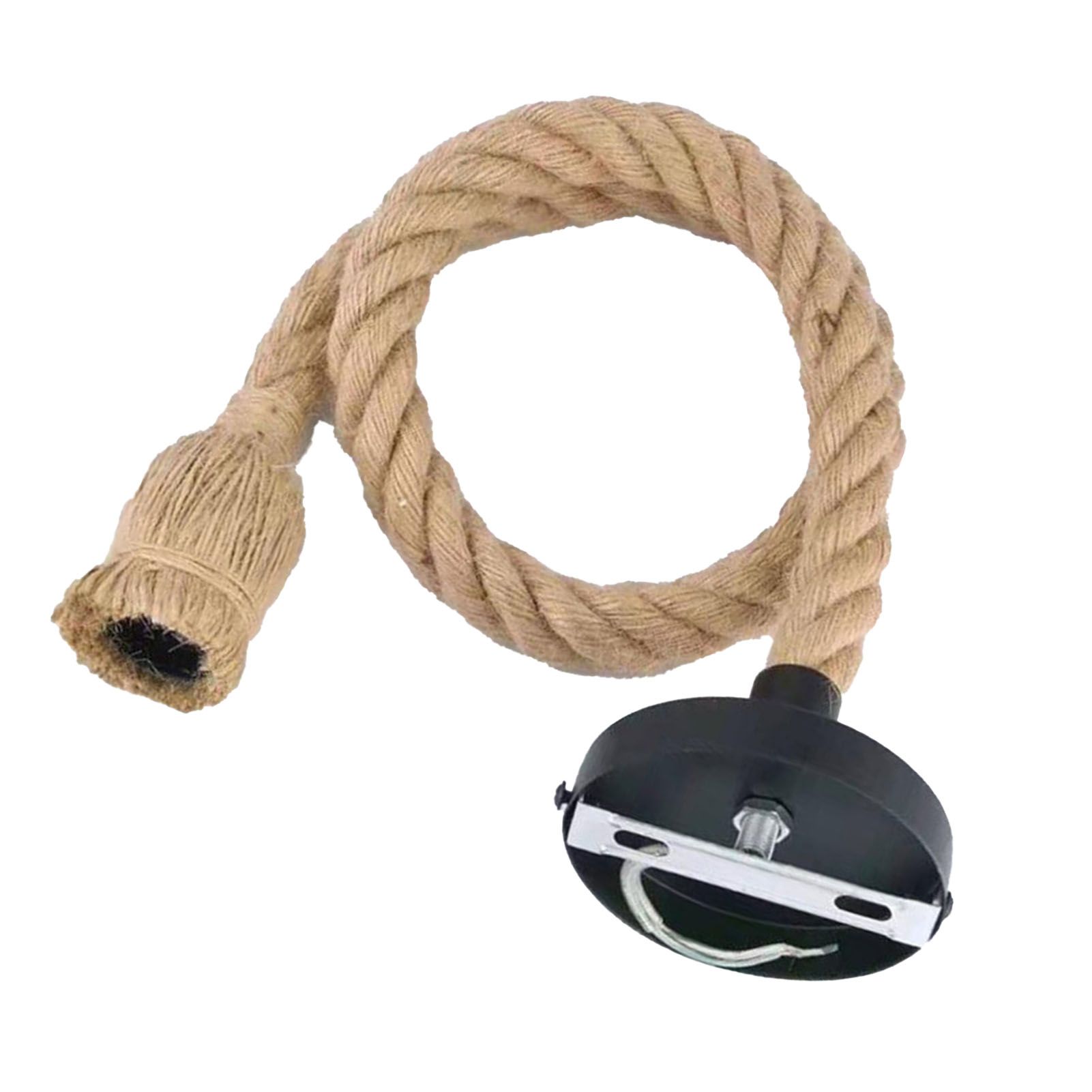 Pendant Light Hemp Rope Retro Industrial Style Hanging Lamp Ceiling Lamp Jute view 3