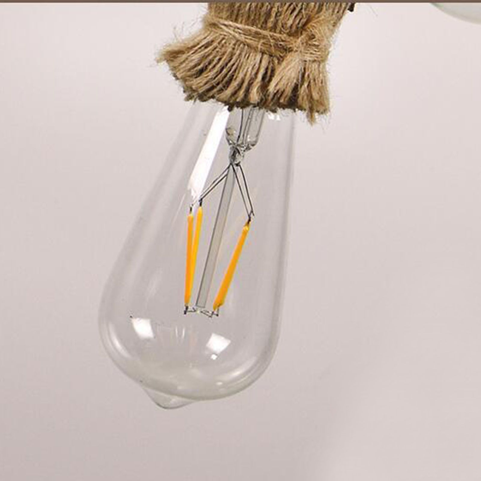 Pendant Light Hemp Rope Retro Industrial Style Hanging Lamp Ceiling Lamp Jute view 8