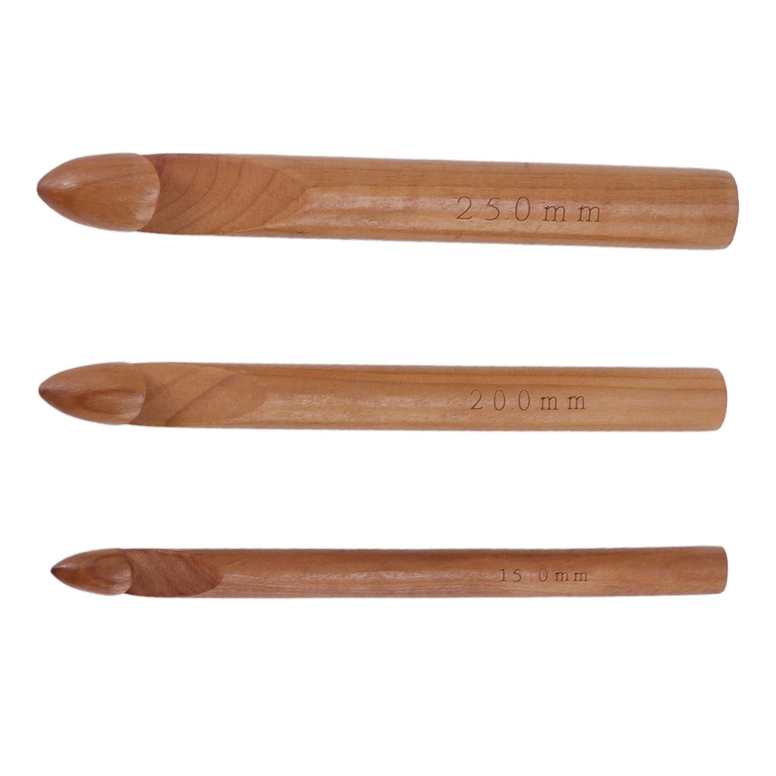 Single Head Wooden Crochet Hooks 25mm 20mm 15mm Crochet Hook for Sweaters Hats view 6