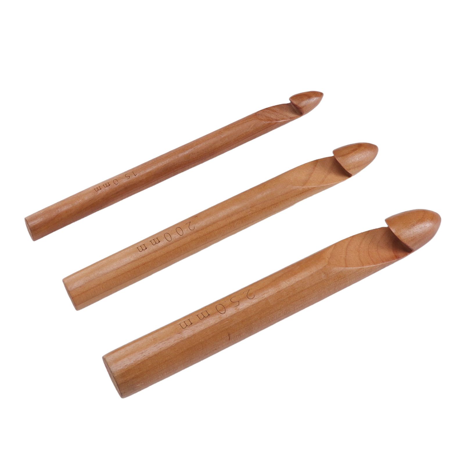 Single Head Wooden Crochet Hooks 25mm 20mm 15mm Crochet Hook for Sweaters Hats view 10