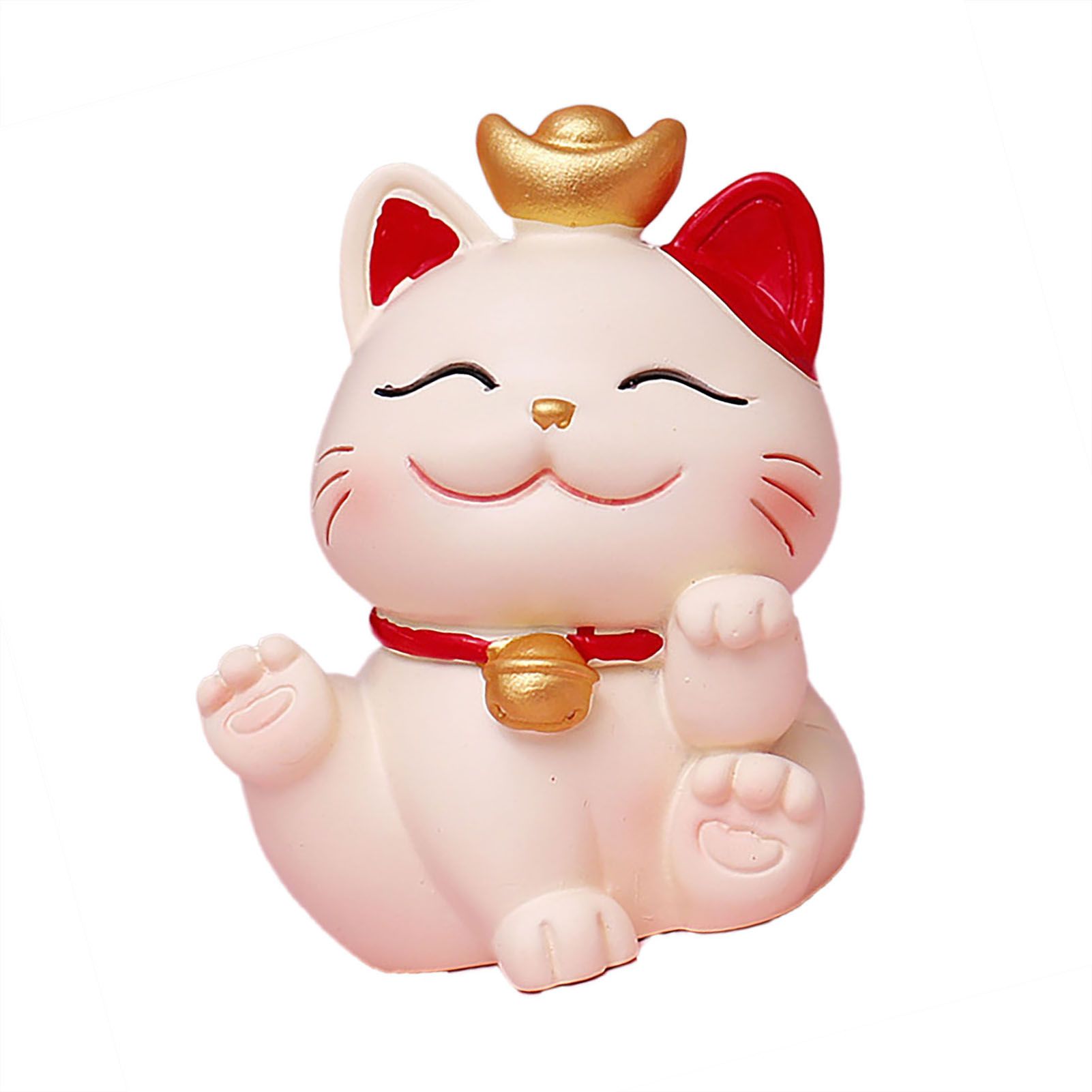 Lucky Cat Ornament Synthetic Resin Fortune Cat Statue Decoration for Home view 2