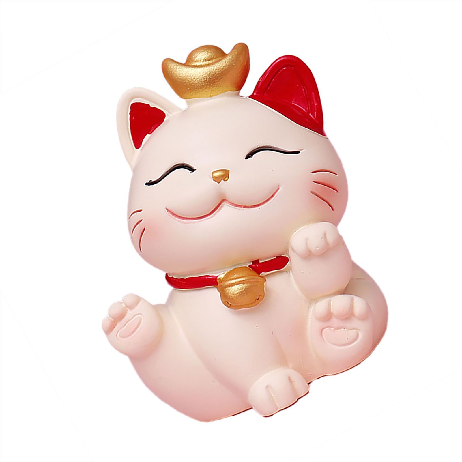 Lucky Cat Ornament Synthetic Resin Fortune Cat Statue Decoration for Home view 3