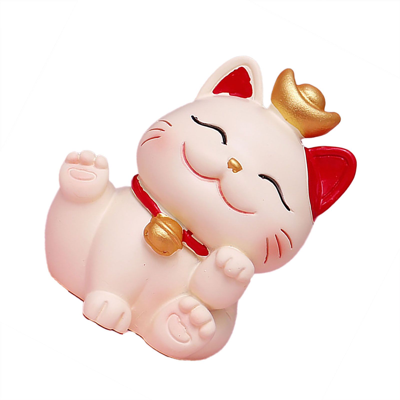 Lucky Cat Ornament Synthetic Resin Fortune Cat Statue Decoration for Home view 4
