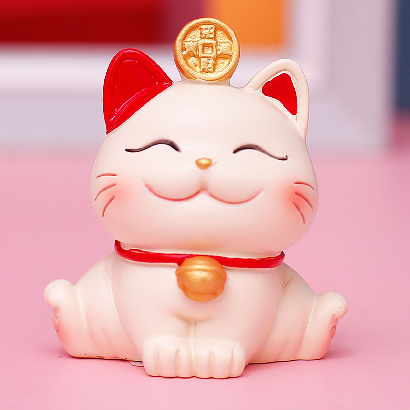Lucky Cat Ornament Synthetic Resin Fortune Cat Statue Decoration for Home view 6