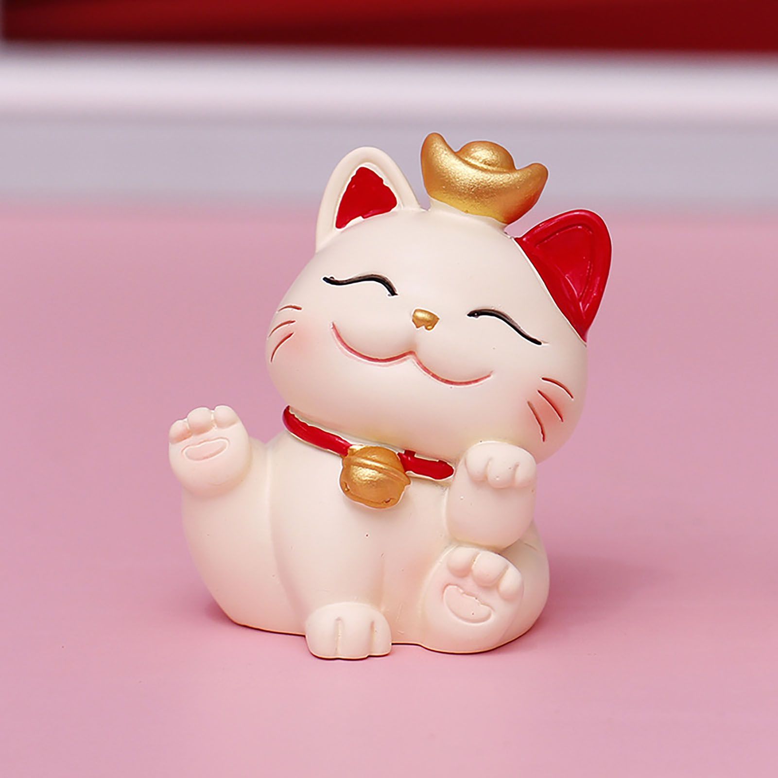 Lucky Cat Ornament Synthetic Resin Fortune Cat Statue Decoration for Home view 7