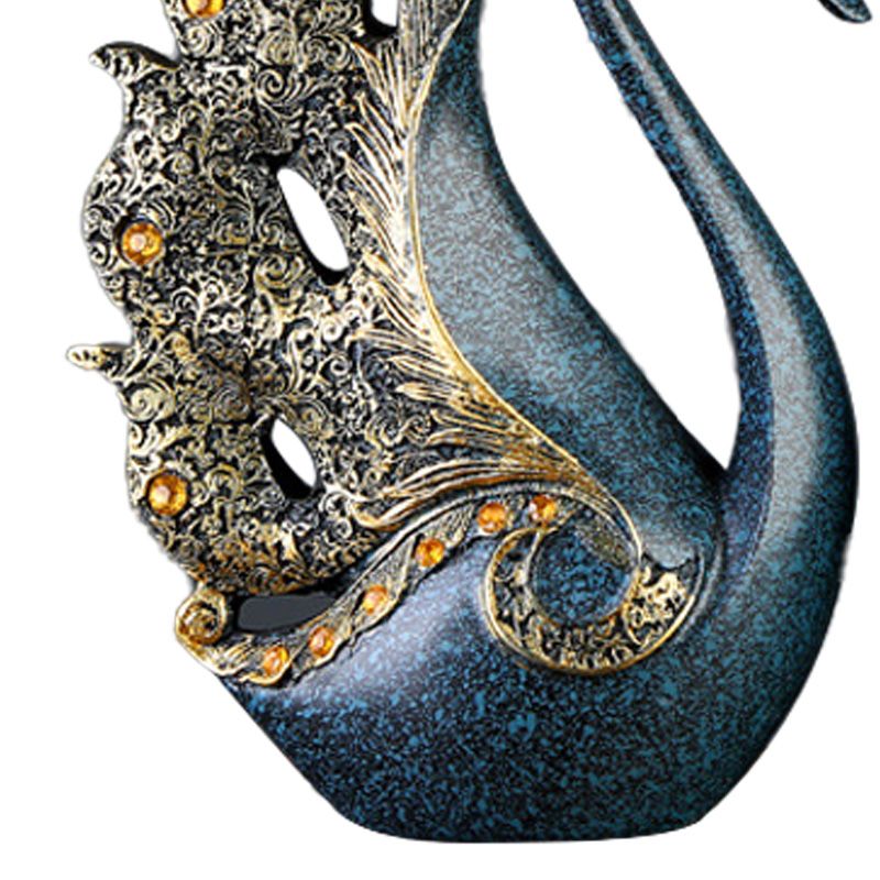 2PCS Peacock Ornaments Natural Resin Desktop Peacock Sculpture for Wine view 8