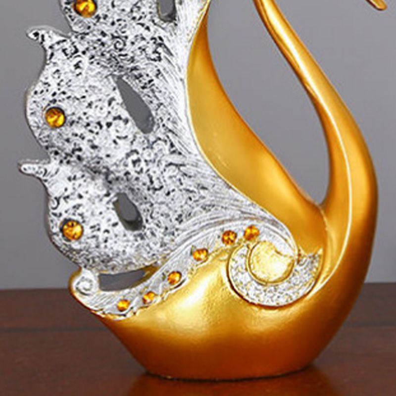2PCS Peacock Ornaments Natural Resin Desktop Peacock Sculpture for Wine view 10