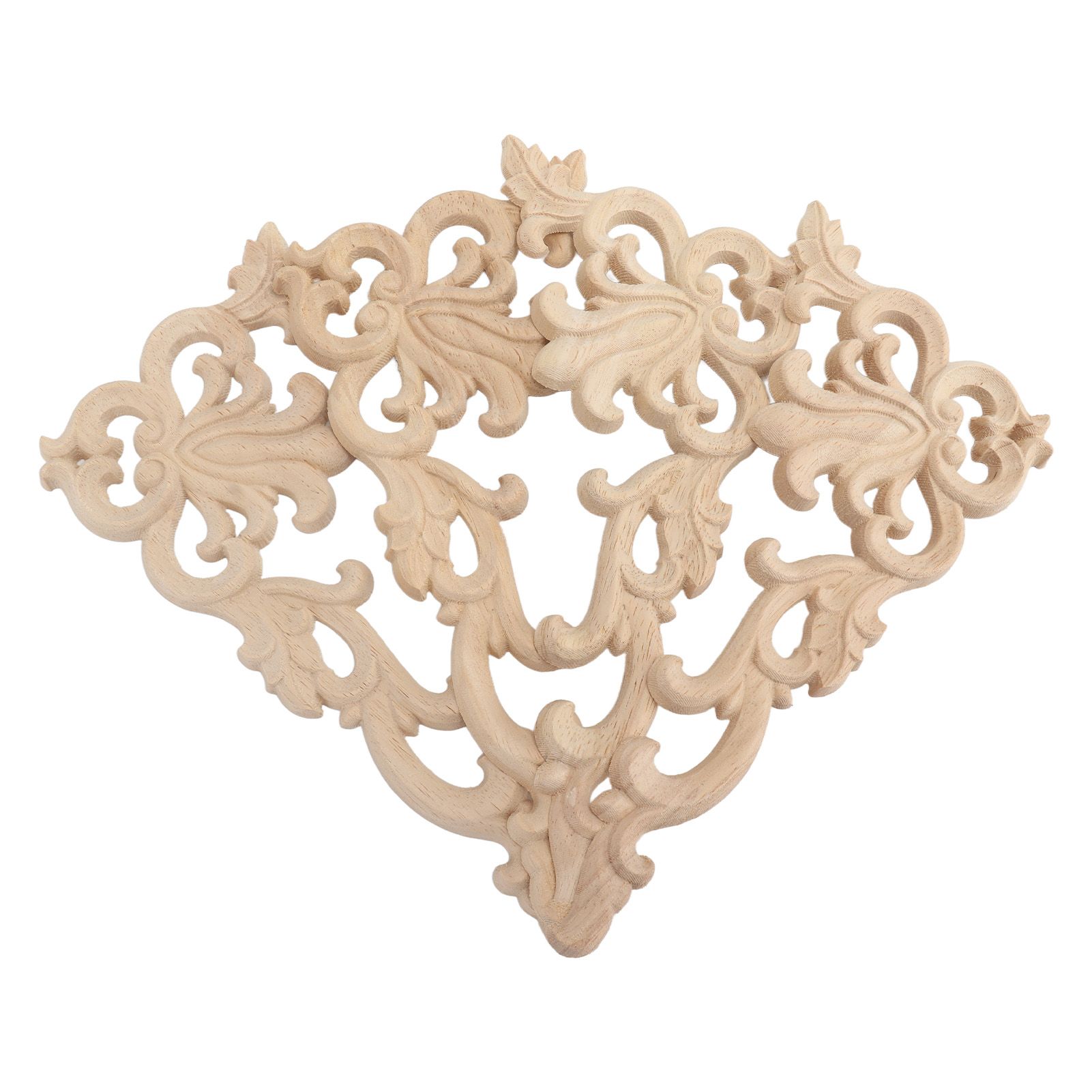 4Pcs Wood Corner Applique Decorative Carved Corner Onlay Applique for Cabinet view 9