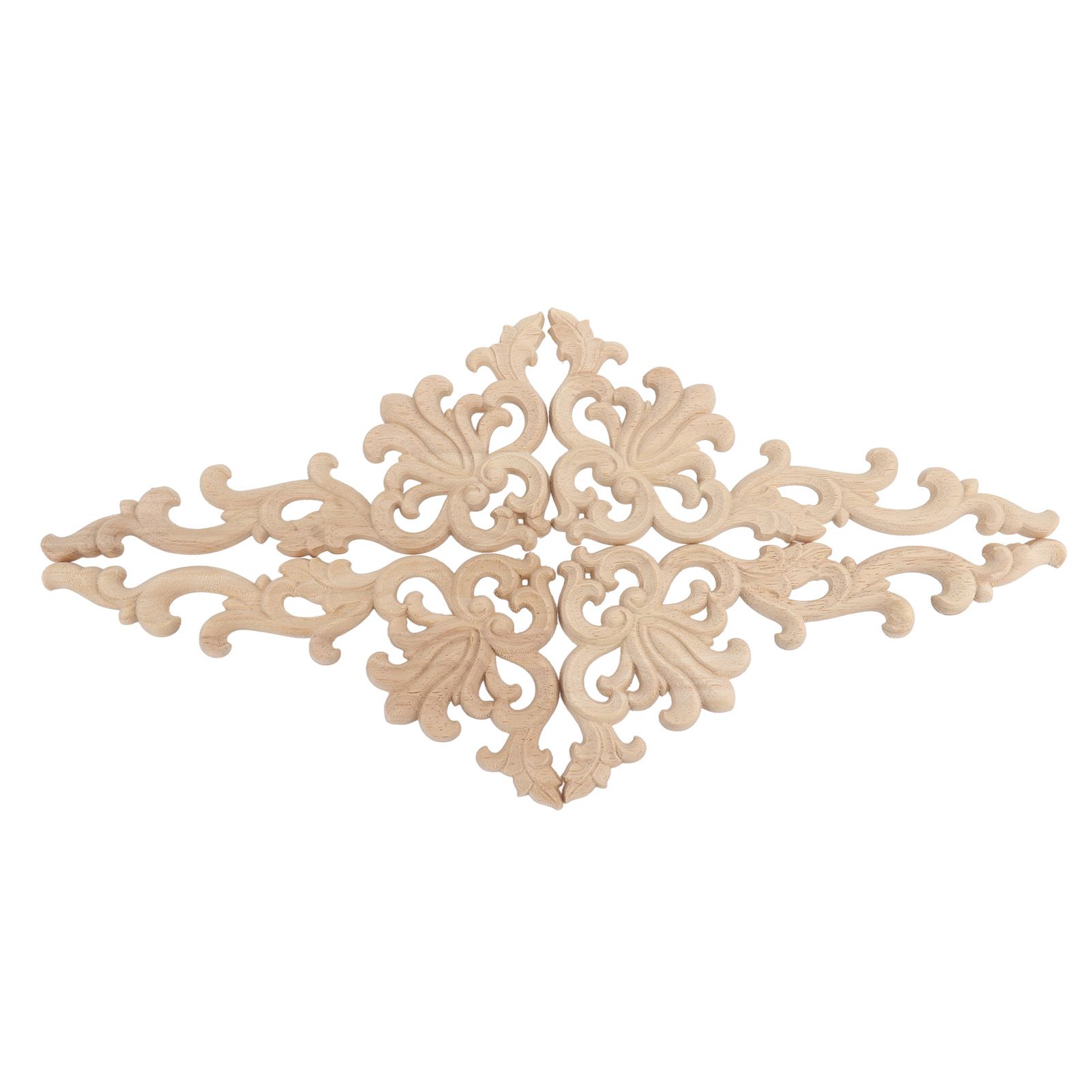 4Pcs Wood Corner Applique Decorative Carved Corner Onlay Applique for Cabinet view 10