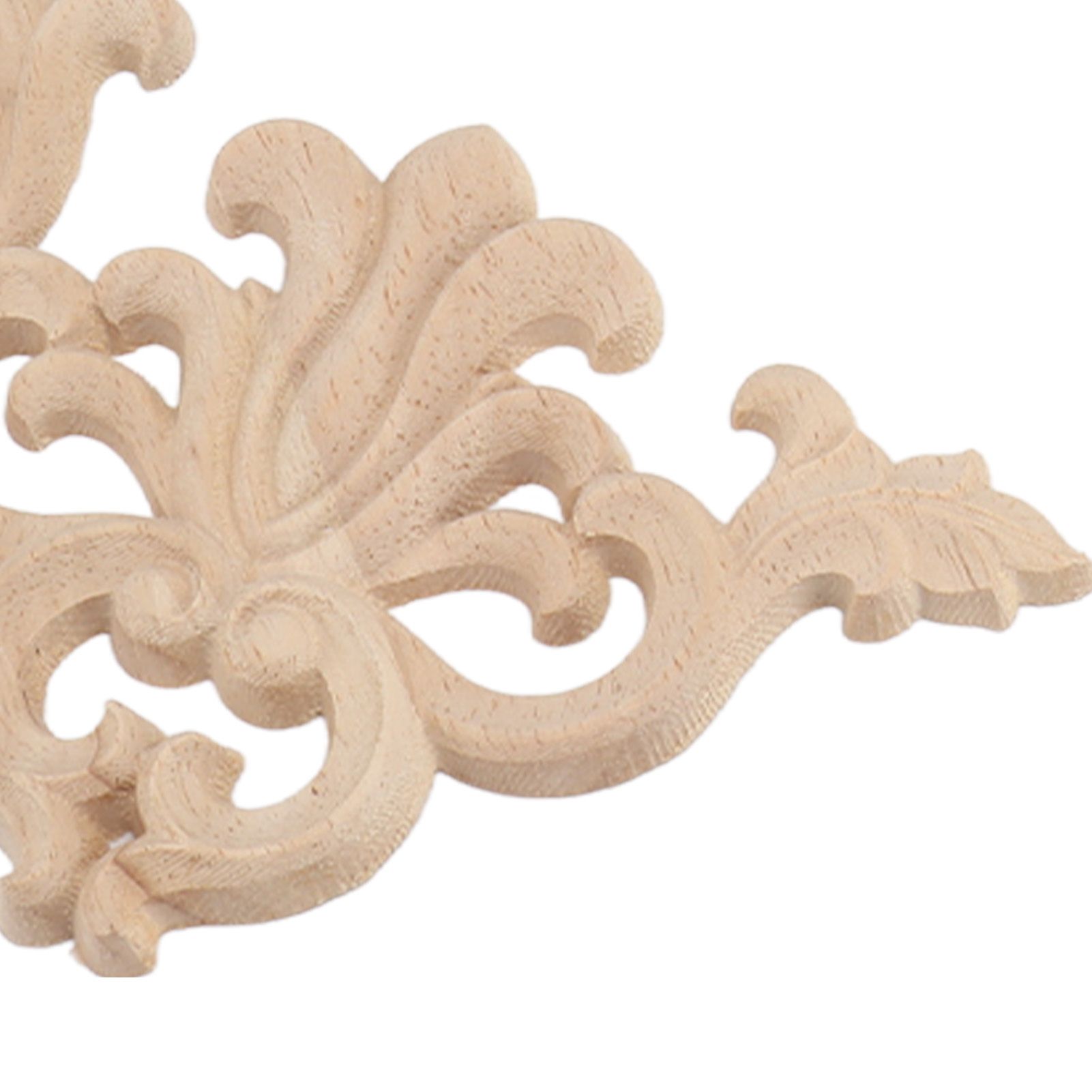 4Pcs Wood Corner Applique Decorative Carved Corner Onlay Applique for Cabinet view 15