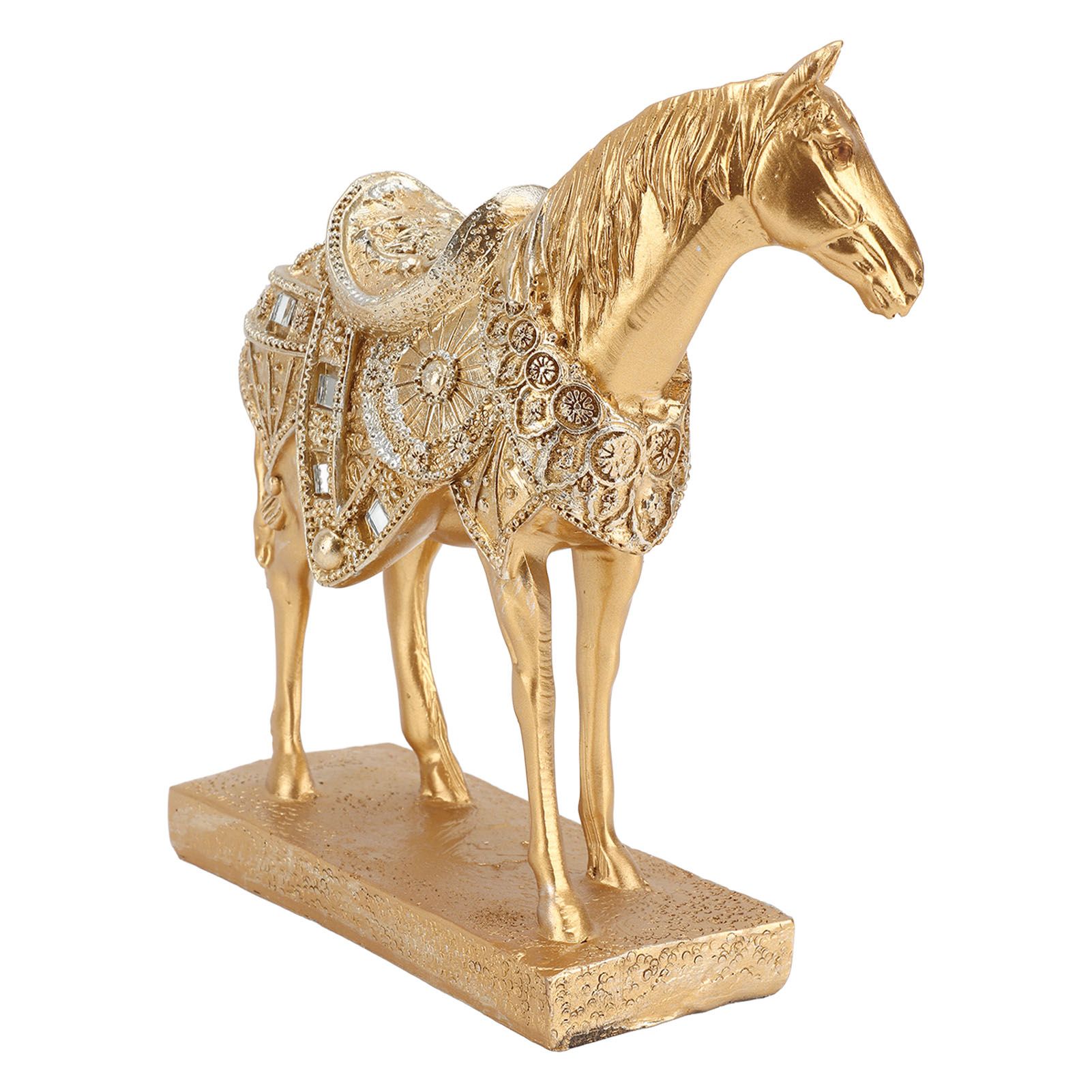 Horse Standing Statue Rearing Art Figurine Decorative Sculpture Home Decor view 2