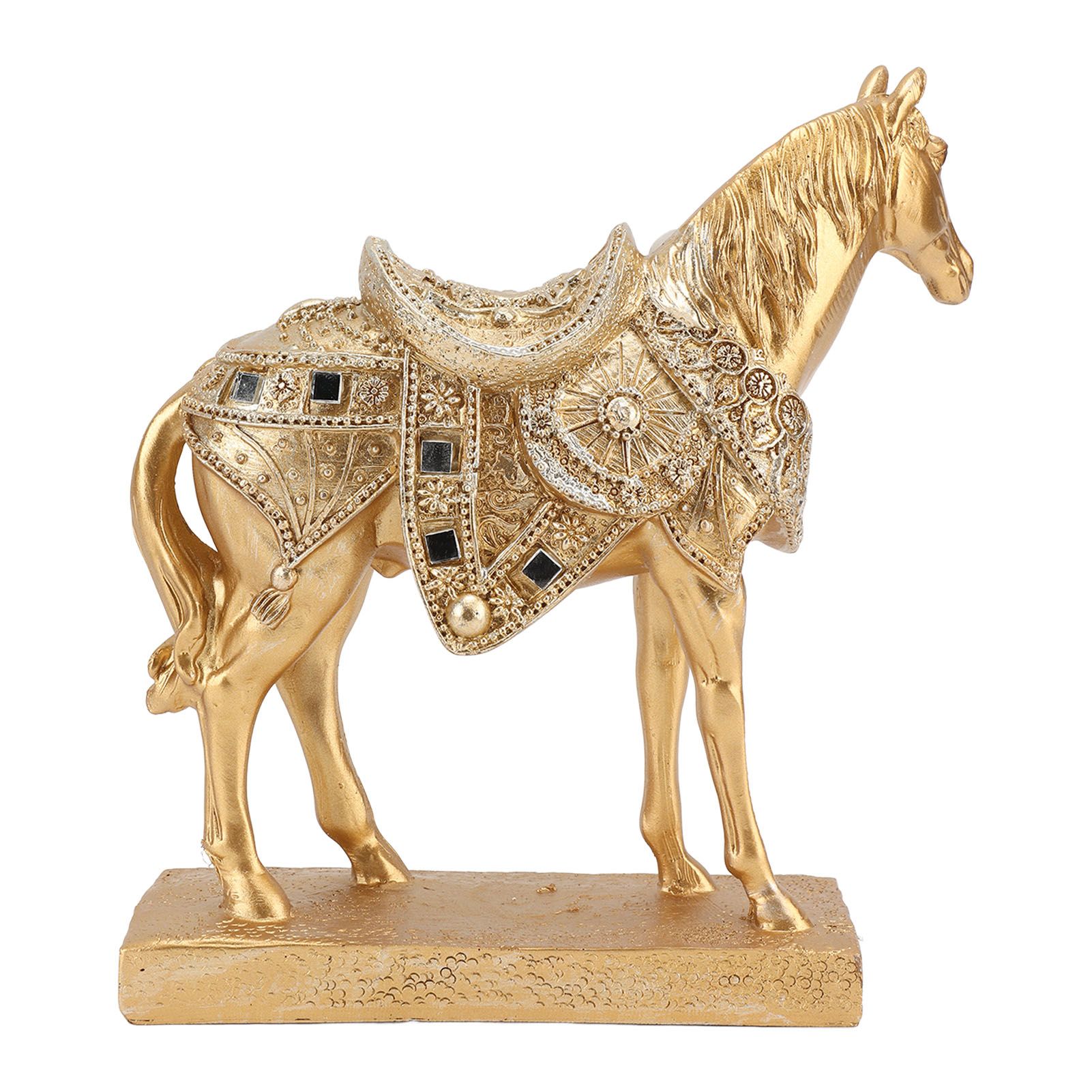 Horse Standing Statue Rearing Art Figurine Decorative Sculpture Home Decor view 3