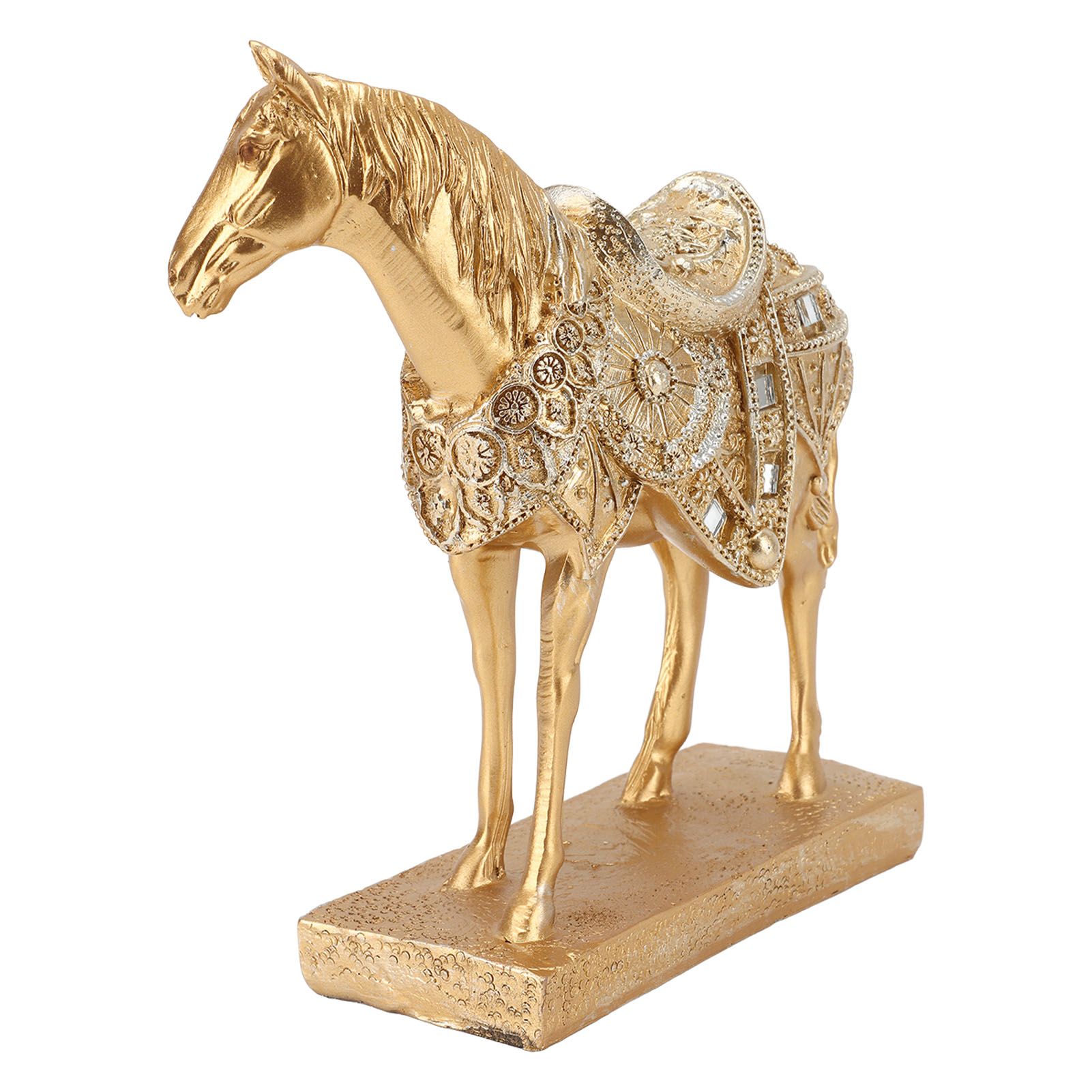 Horse Standing Statue Rearing Art Figurine Decorative Sculpture Home Decor view 4