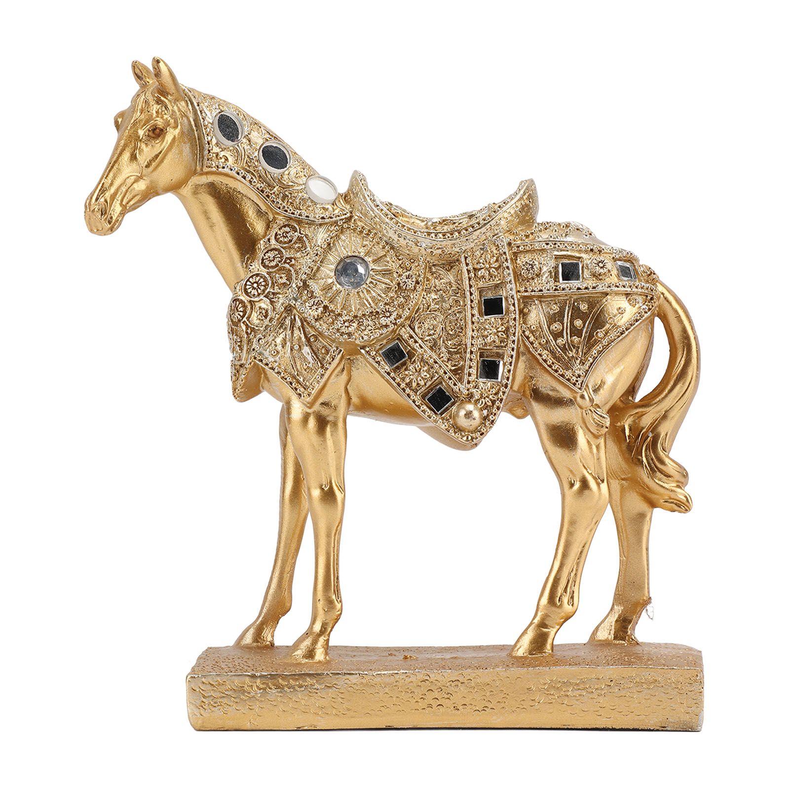 Horse Standing Statue Rearing Art Figurine Decorative Sculpture Home Decor view 5