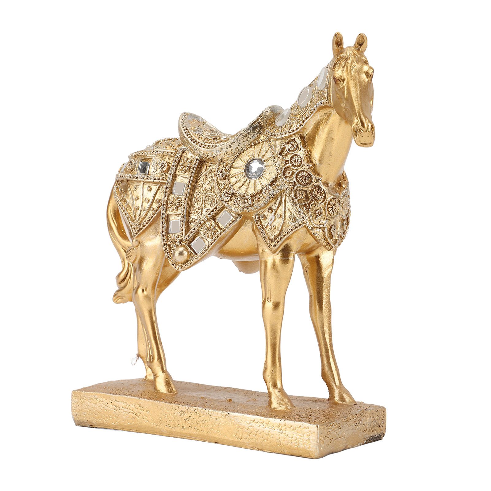 Horse Standing Statue Rearing Art Figurine Decorative Sculpture Home Decor view 6