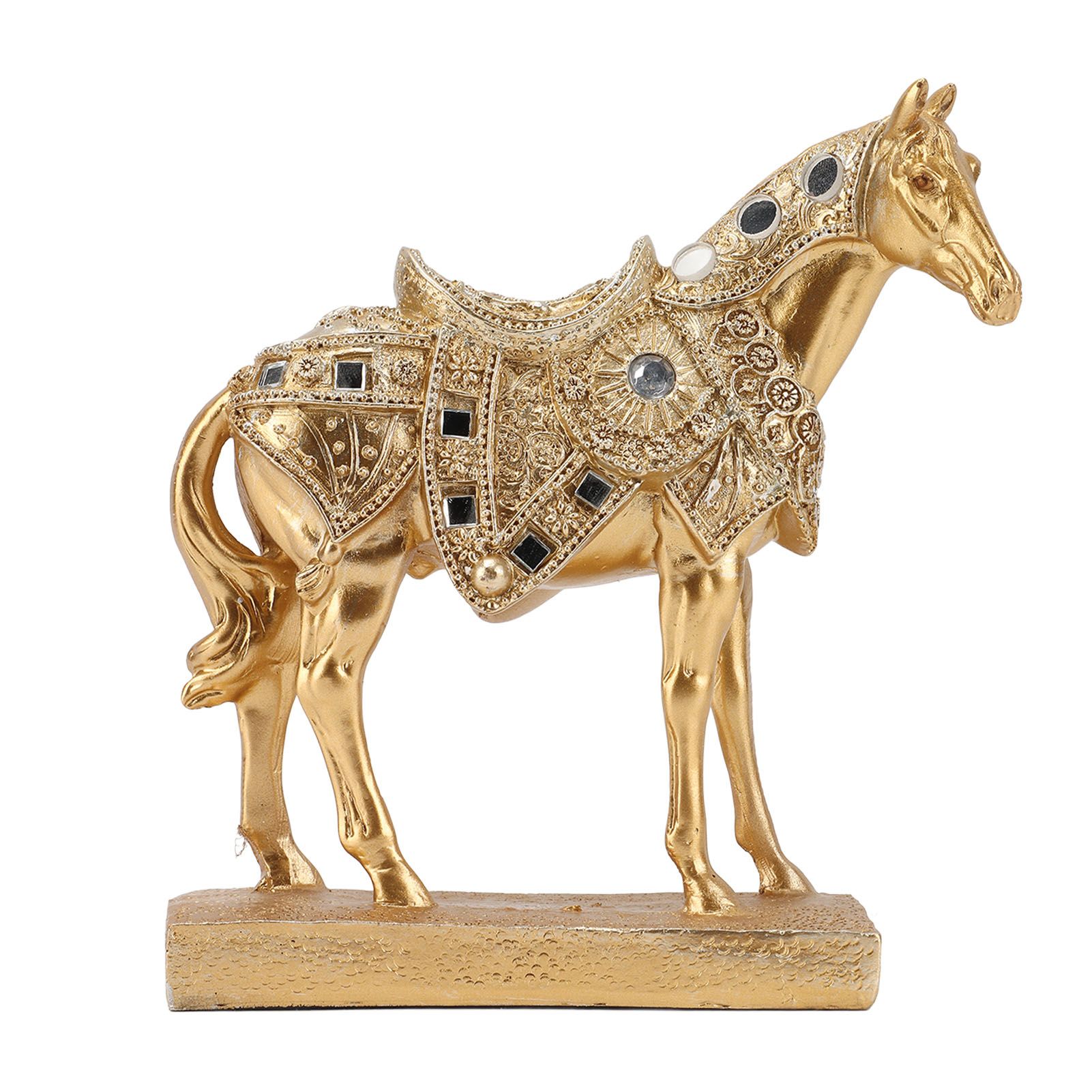 Horse Standing Statue Rearing Art Figurine Decorative Sculpture Home Decor view 7