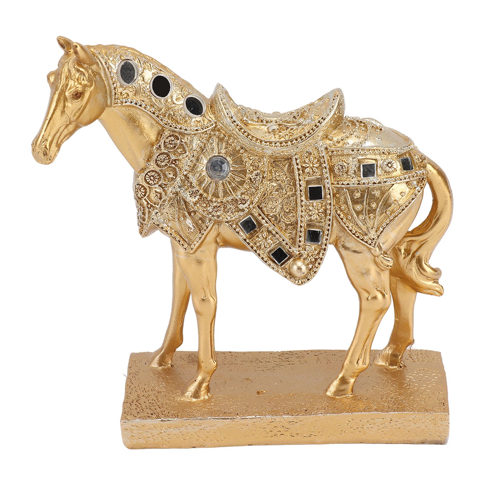 Horse Standing Statue Rearing Art Figurine Decorative Sculpture Home Decor view 8