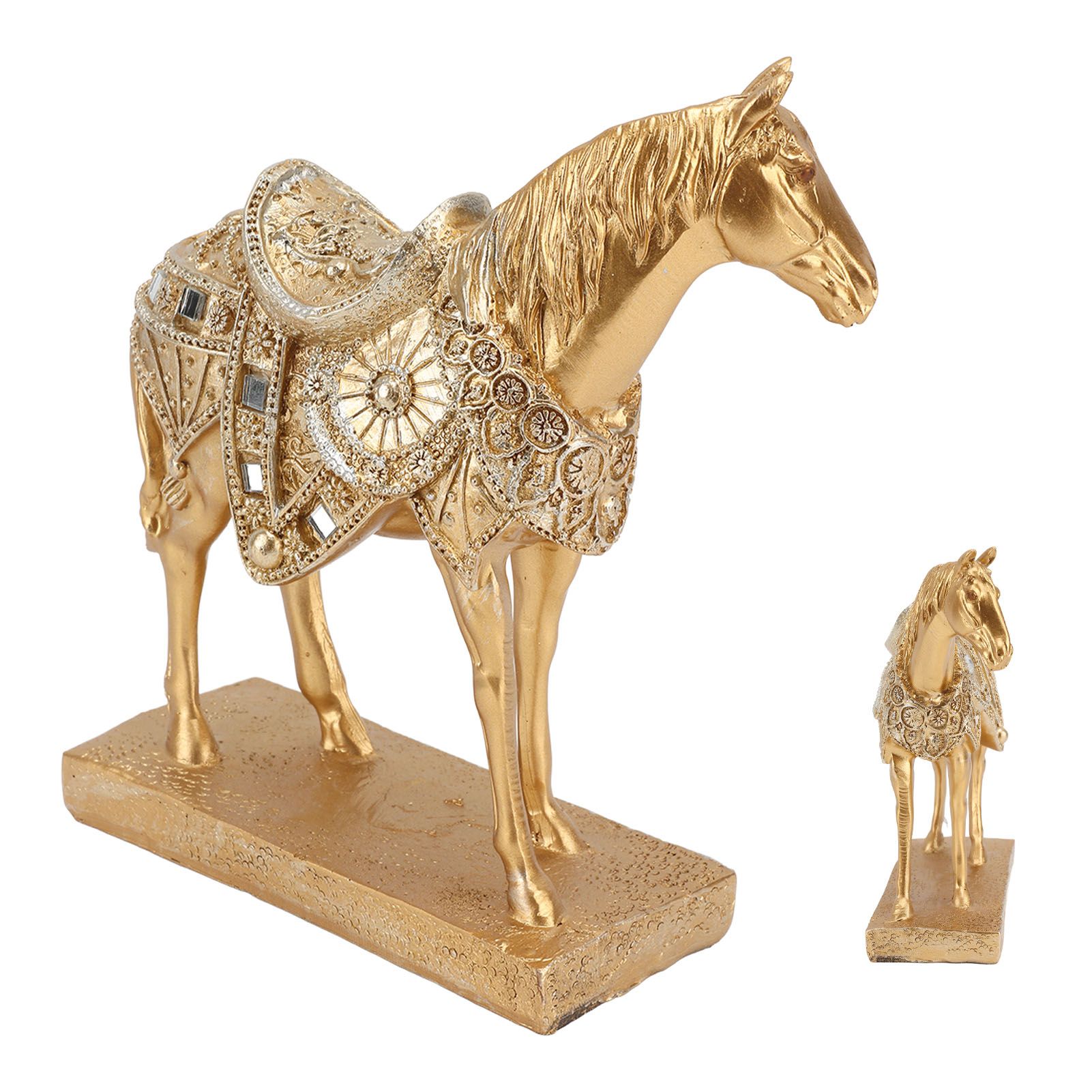 Horse Standing Statue Rearing Art Figurine Decorative Sculpture Home Decor view 9
