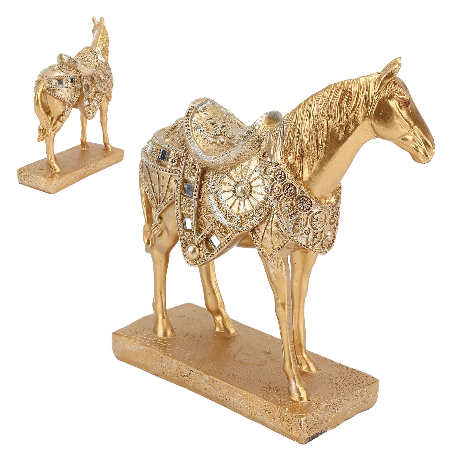 Horse Standing Statue Rearing Art Figurine Decorative Sculpture Home Decor view 10
