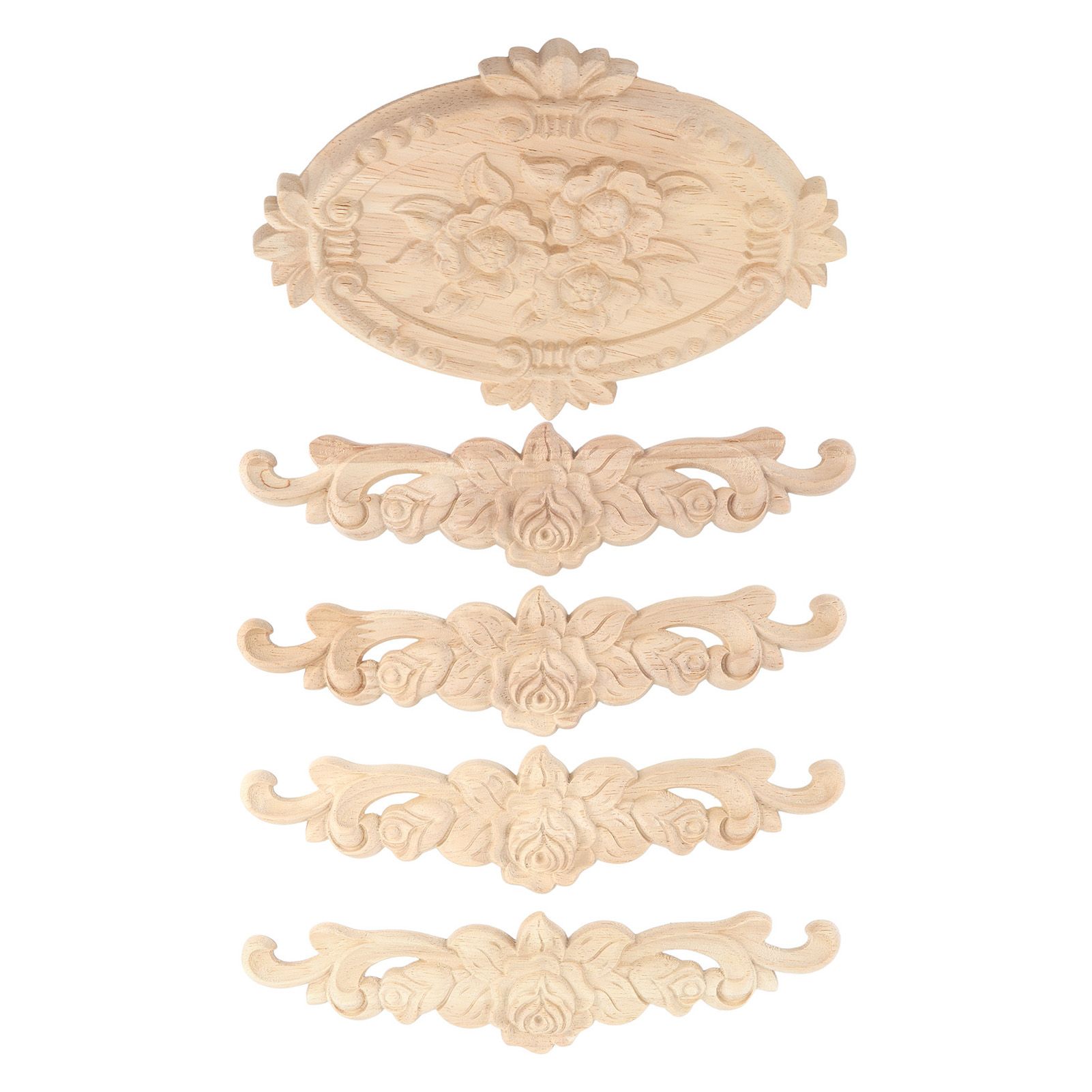 Wood Appliques European Style Exquisite Appearance Decorative Wood Carved view 2