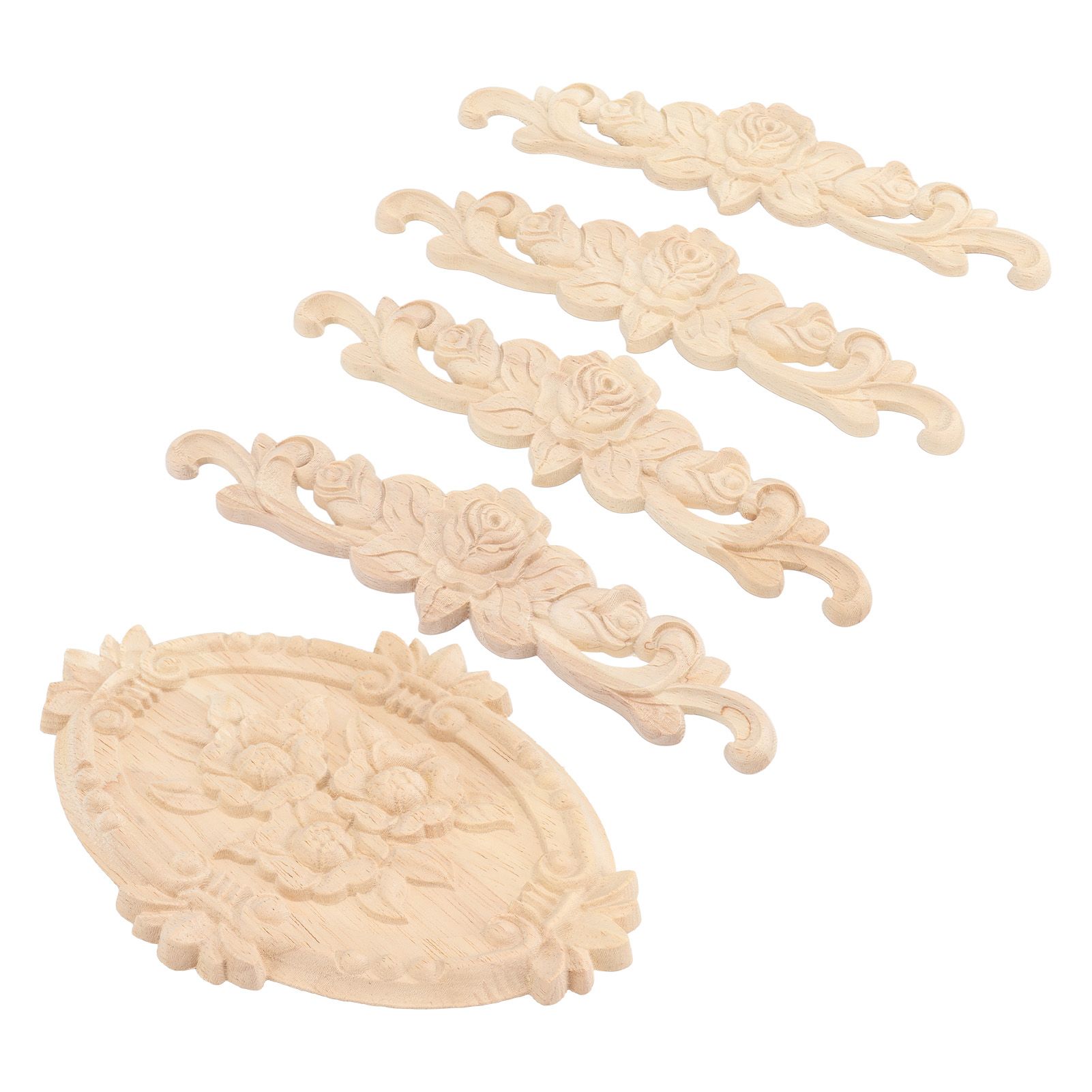 Wood Appliques European Style Exquisite Appearance Decorative Wood Carved view 3