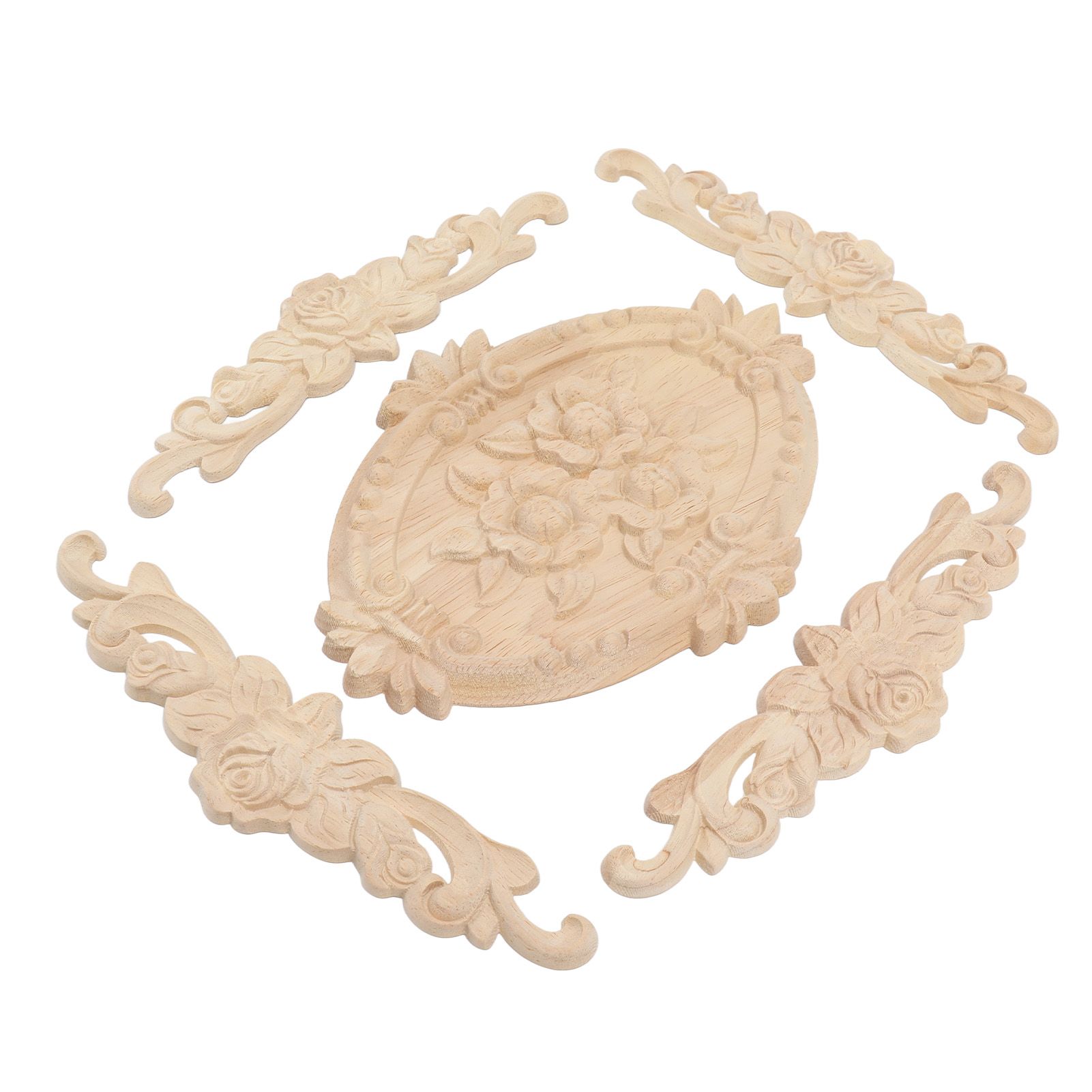 Wood Appliques European Style Exquisite Appearance Decorative Wood Carved view 5