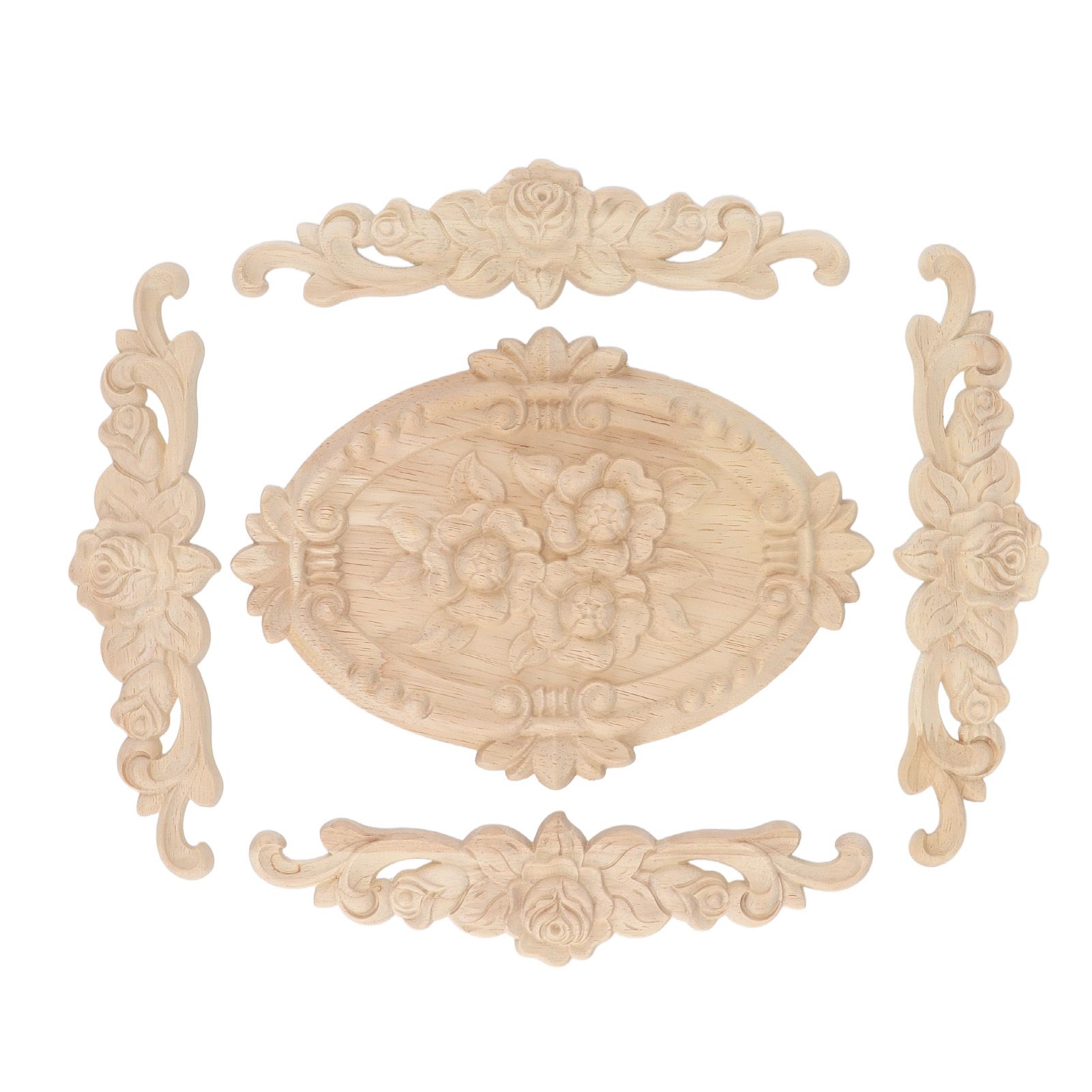 Wood Appliques European Style Exquisite Appearance Decorative Wood Carved view 6