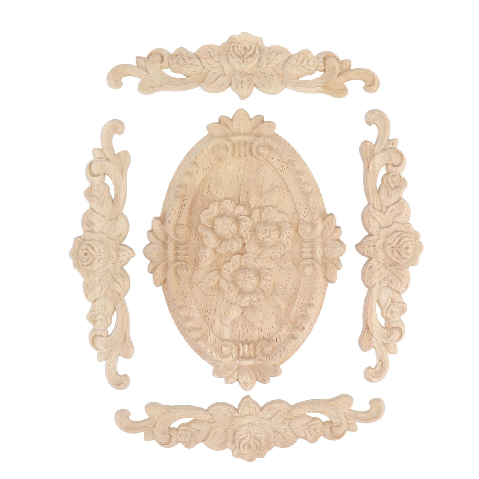Wood Appliques European Style Exquisite Appearance Decorative Wood Carved view 7