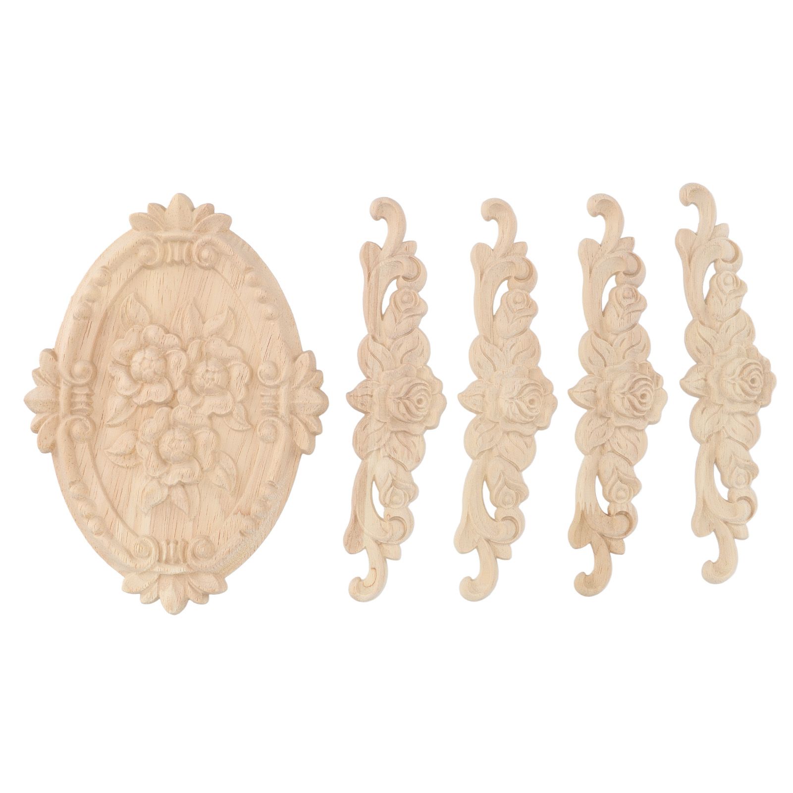 Wood Appliques European Style Exquisite Appearance Decorative Wood Carved view 8