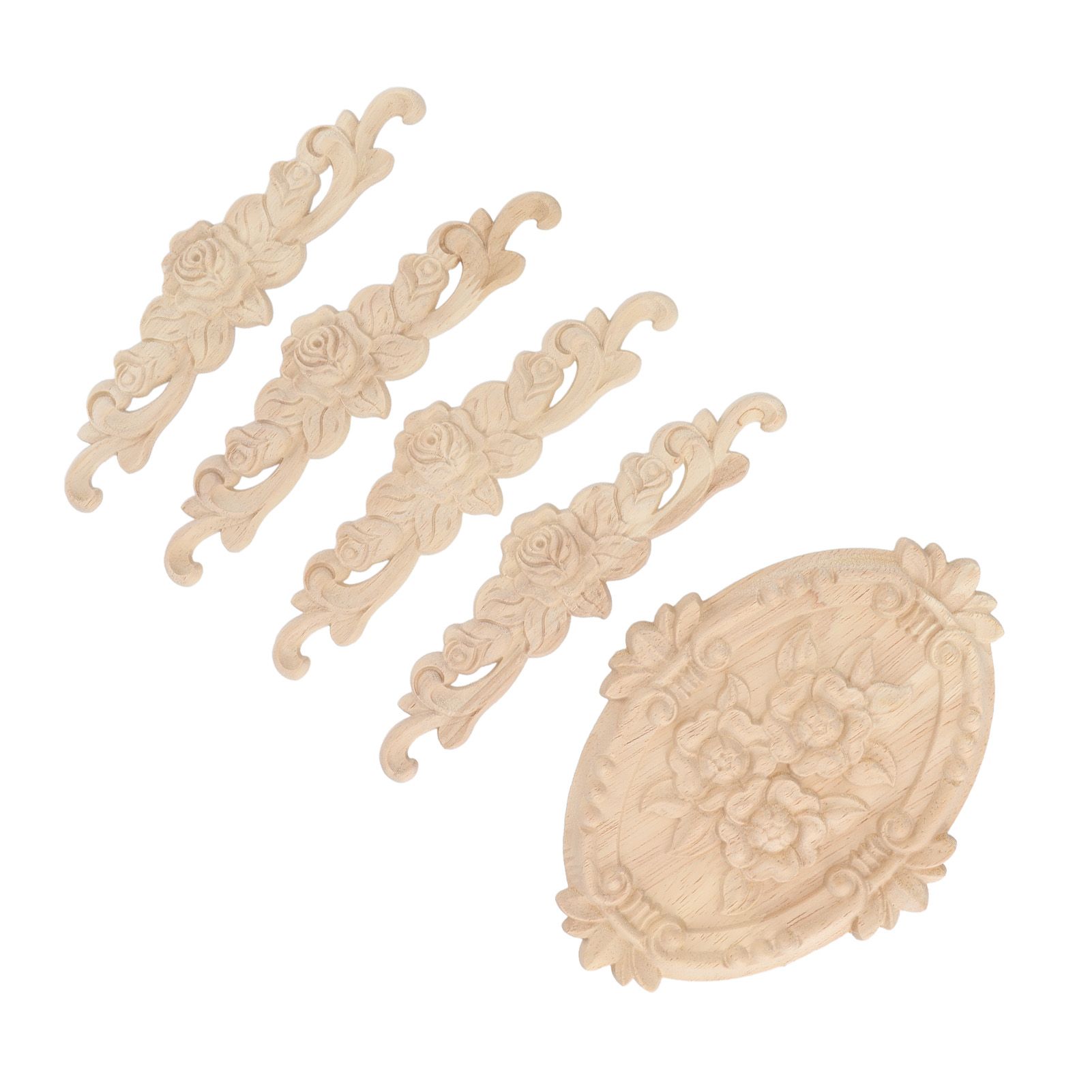Wood Appliques European Style Exquisite Appearance Decorative Wood Carved view 9