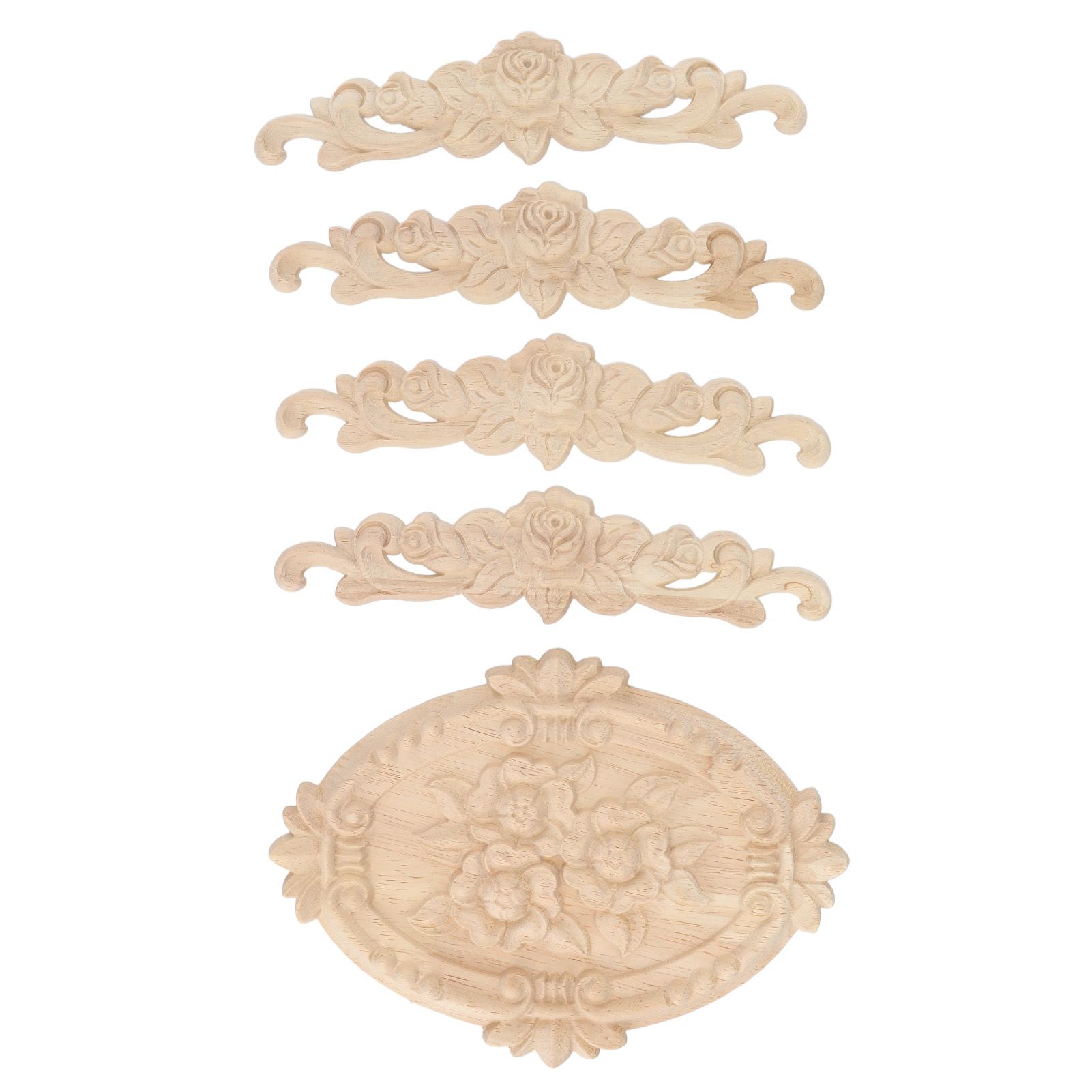 Wood Appliques European Style Exquisite Appearance Decorative Wood Carved view 10